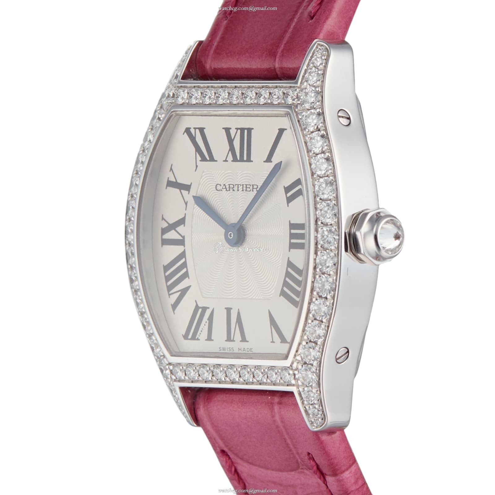 Cartier Tortue White Gold Manual Winding Watch - 24mm Silver Dial - Image 2