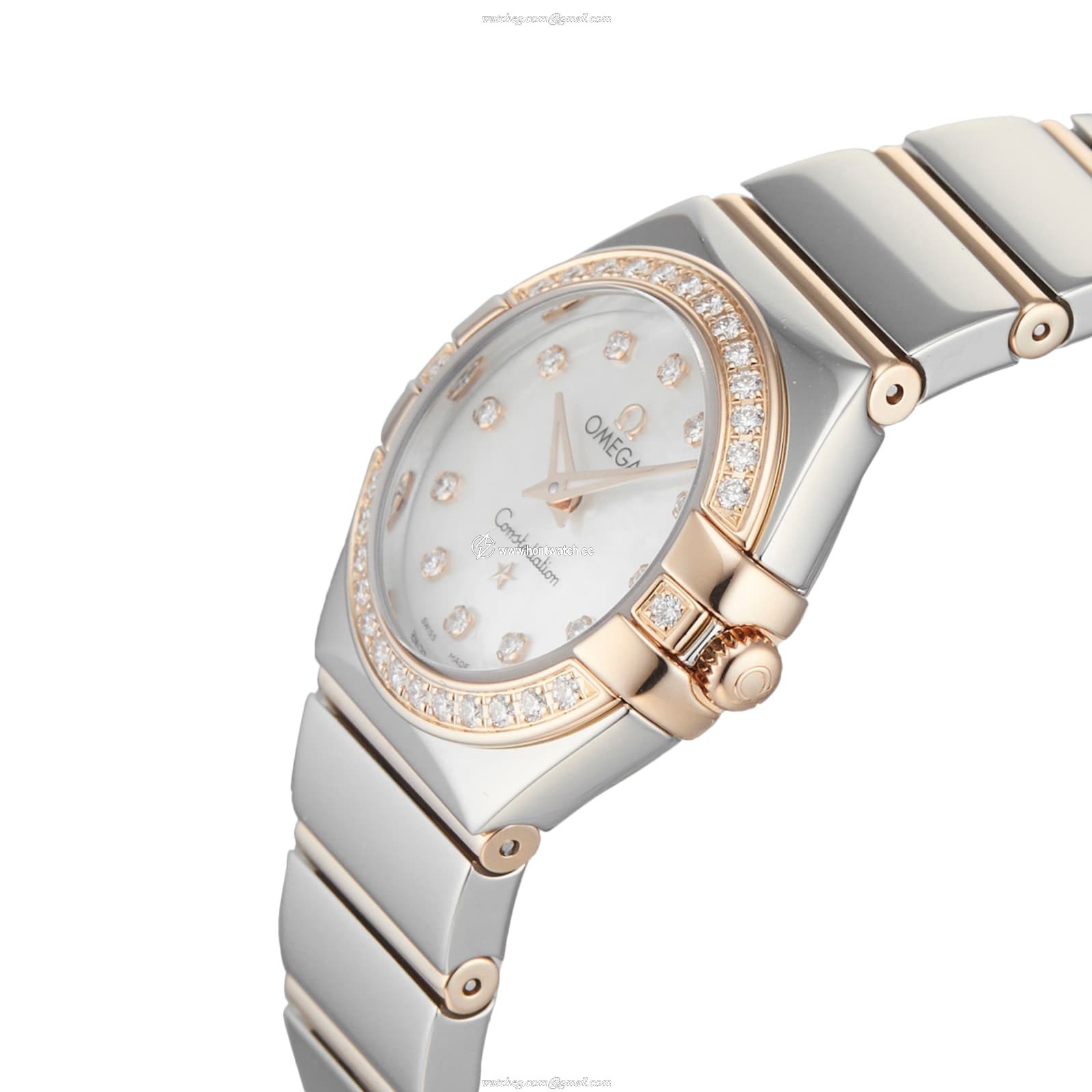 Omega Constellation 24mm Ladies Watch - Stainless Steel Rose Gold - Quartz - Image 2