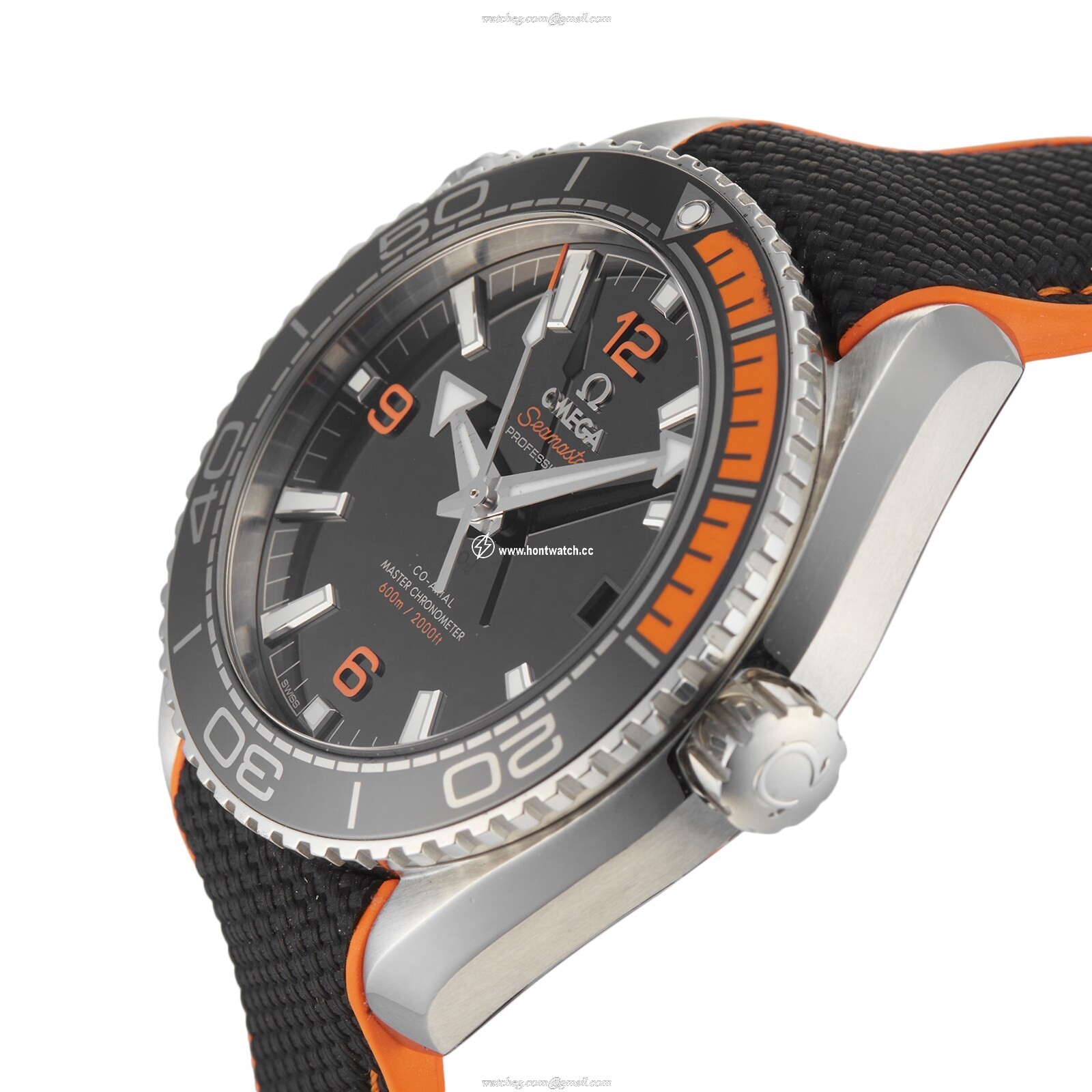Omega Planet Ocean 43.5mm Automatic Black Dial - Stainless Steel Rubber Strap - Image 2