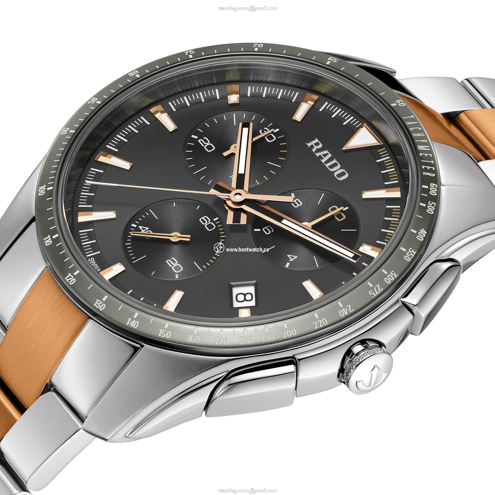 Rado HyperChrome R32259173 | Grey Dial | 45mm Stainless Steel Quartz Watch - Image 2