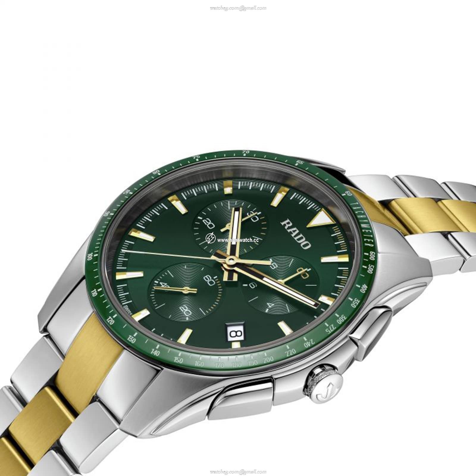 Rado HyperChrome R32259323 | 45mm Green Dial | Stainless Steel Quartz Watch - Image 2