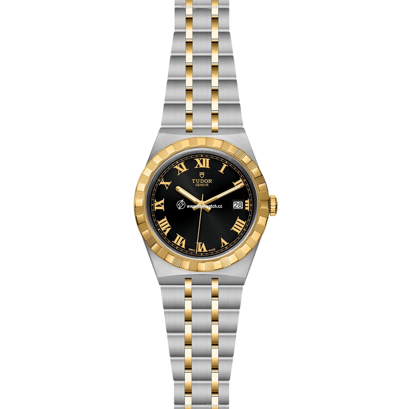 Tudor Royal M28503-0006 Automatic Watch - 38mm Steel & Gold - Black Dial - Image 2