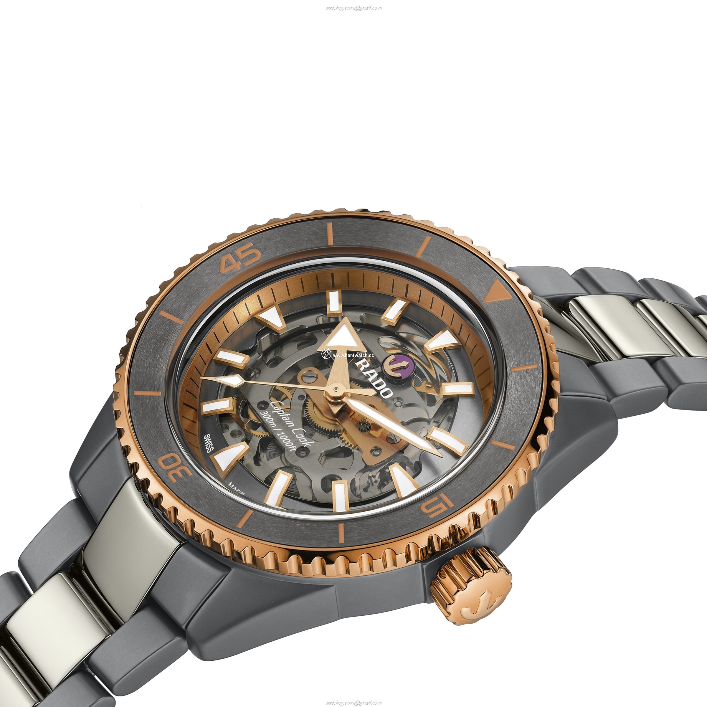 Rado Captain Cook R32148162 | Automatic Grey Dial | 43mm Steel & Rose Gold - Image 2