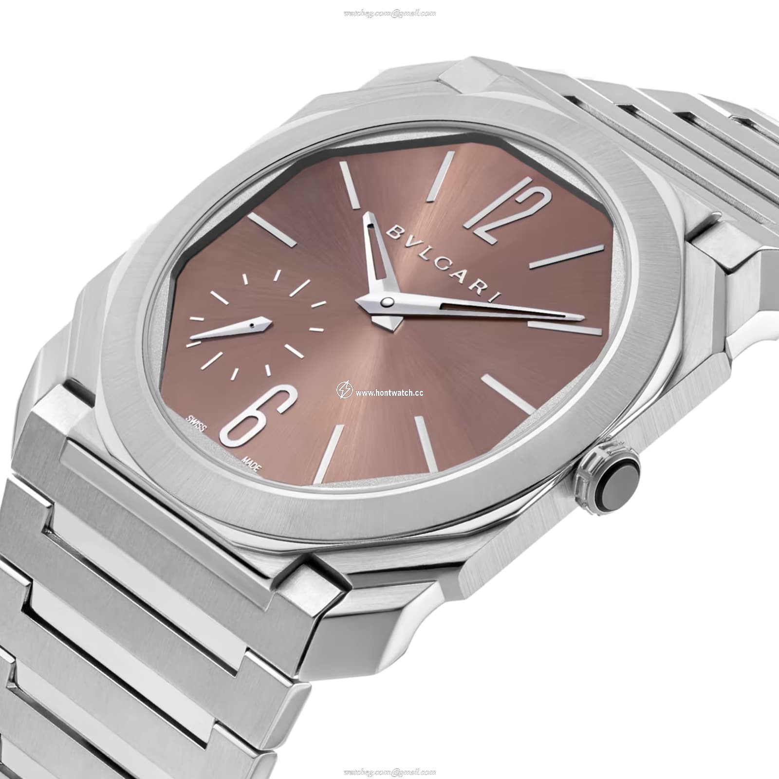 BVLGARI Octo Finissimo 103856 Automatic Watch - 40mm Stainless Steel - Pink Dial - Image 2