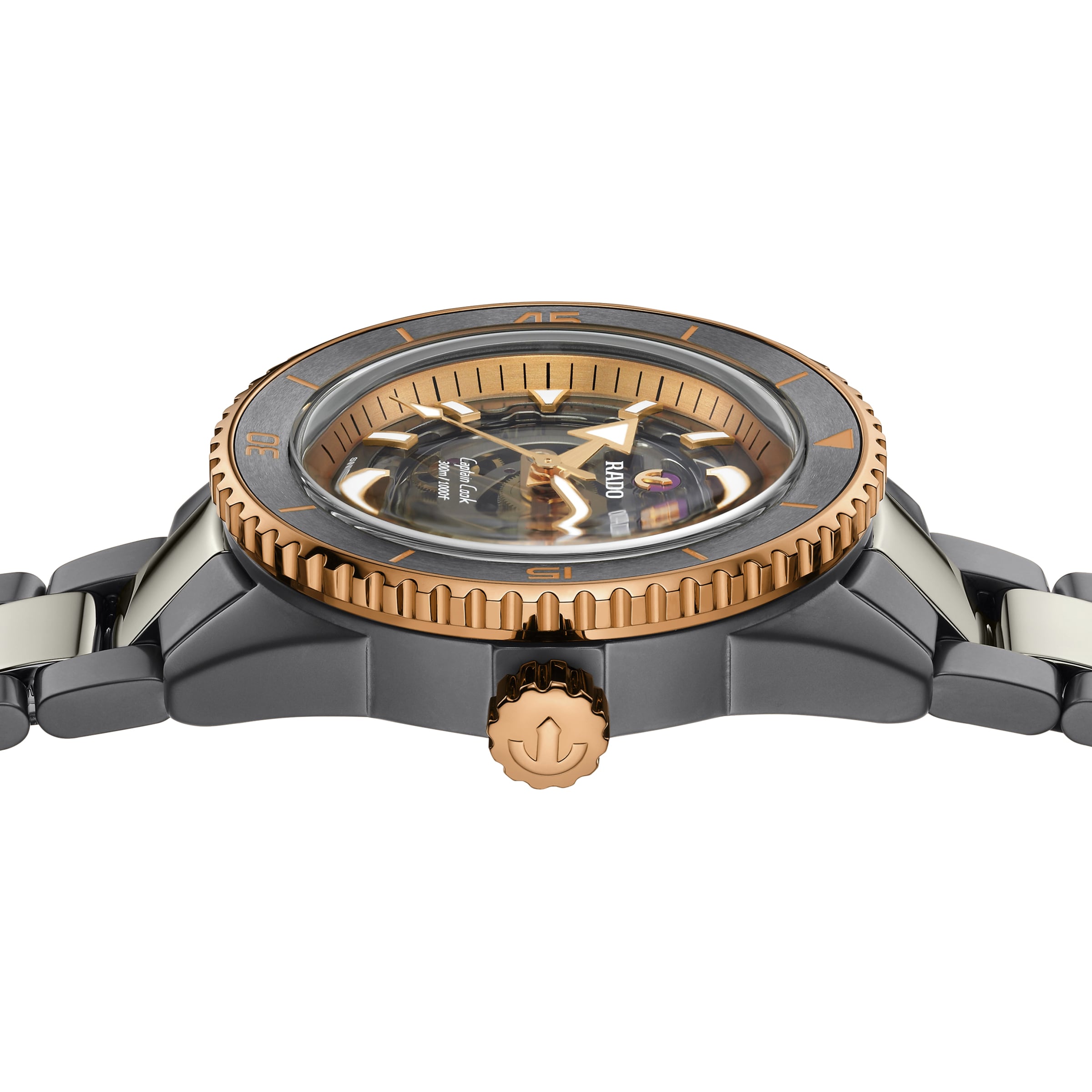 Rado Captain Cook R32148162 | Automatic Grey Dial | 43mm Steel & Rose Gold - Image 3