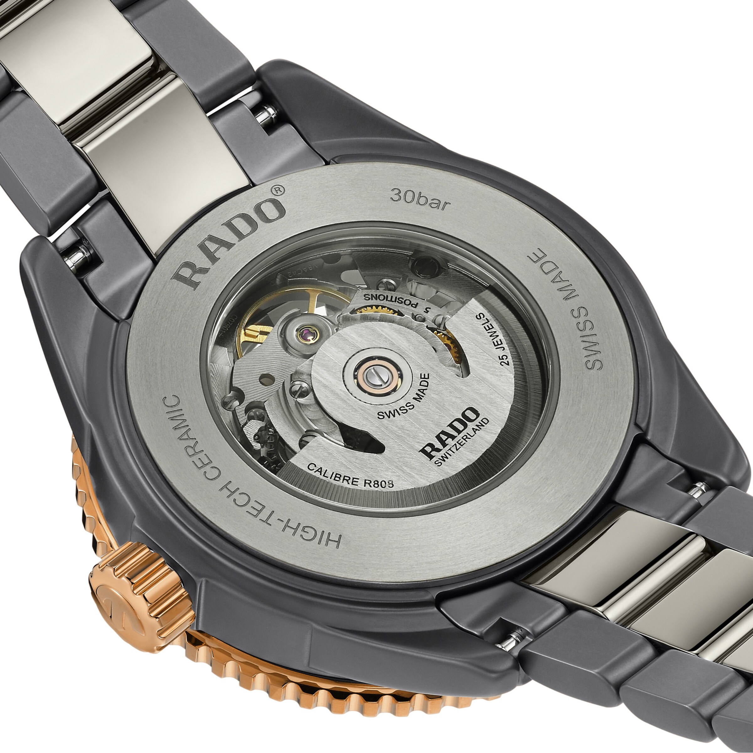 Rado Captain Cook R32148162 | Automatic Grey Dial | 43mm Steel & Rose Gold - Image 4