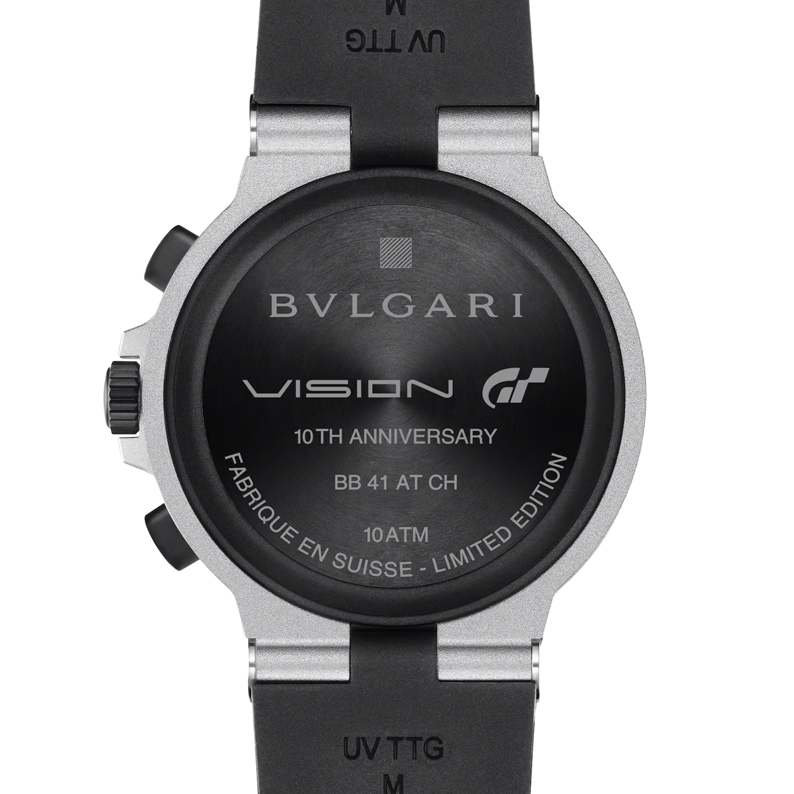 BVLGARI Aluminium 104006 Automatic Watch - 41mm Yellow Dial | Rubber Strap - Image 4