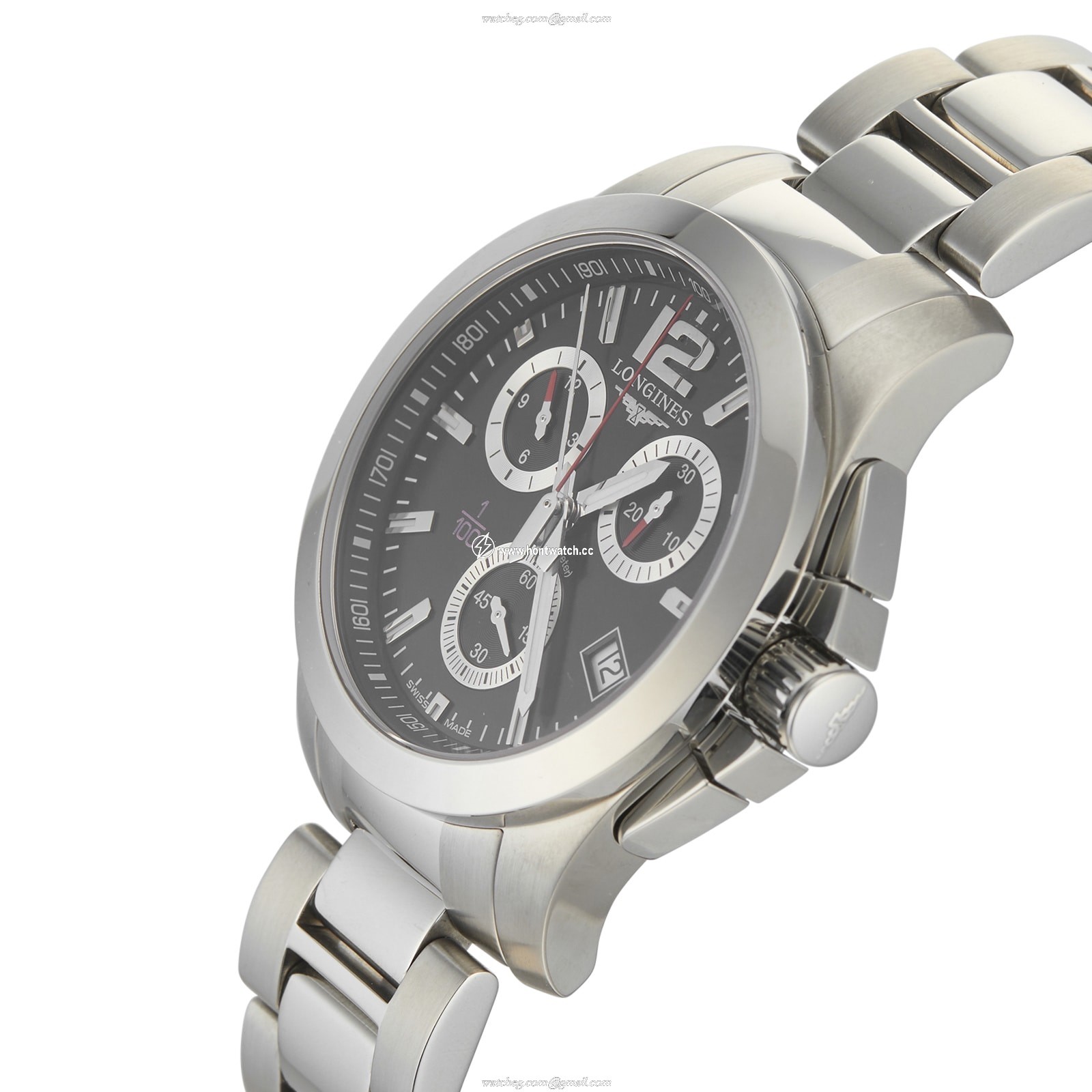 Longines Conquest L3.700.4.56.6 | 41mm Black Dial | Stainless Steel Quartz - Image 2