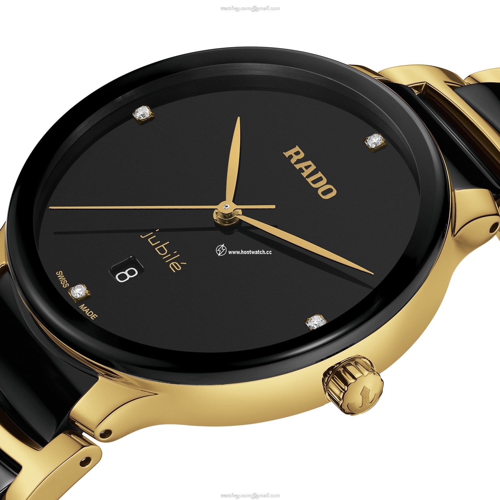 Rado Centrix R30022712 | Black Dial | Stainless Steel & Ceramic | 39.5mm - Image 2