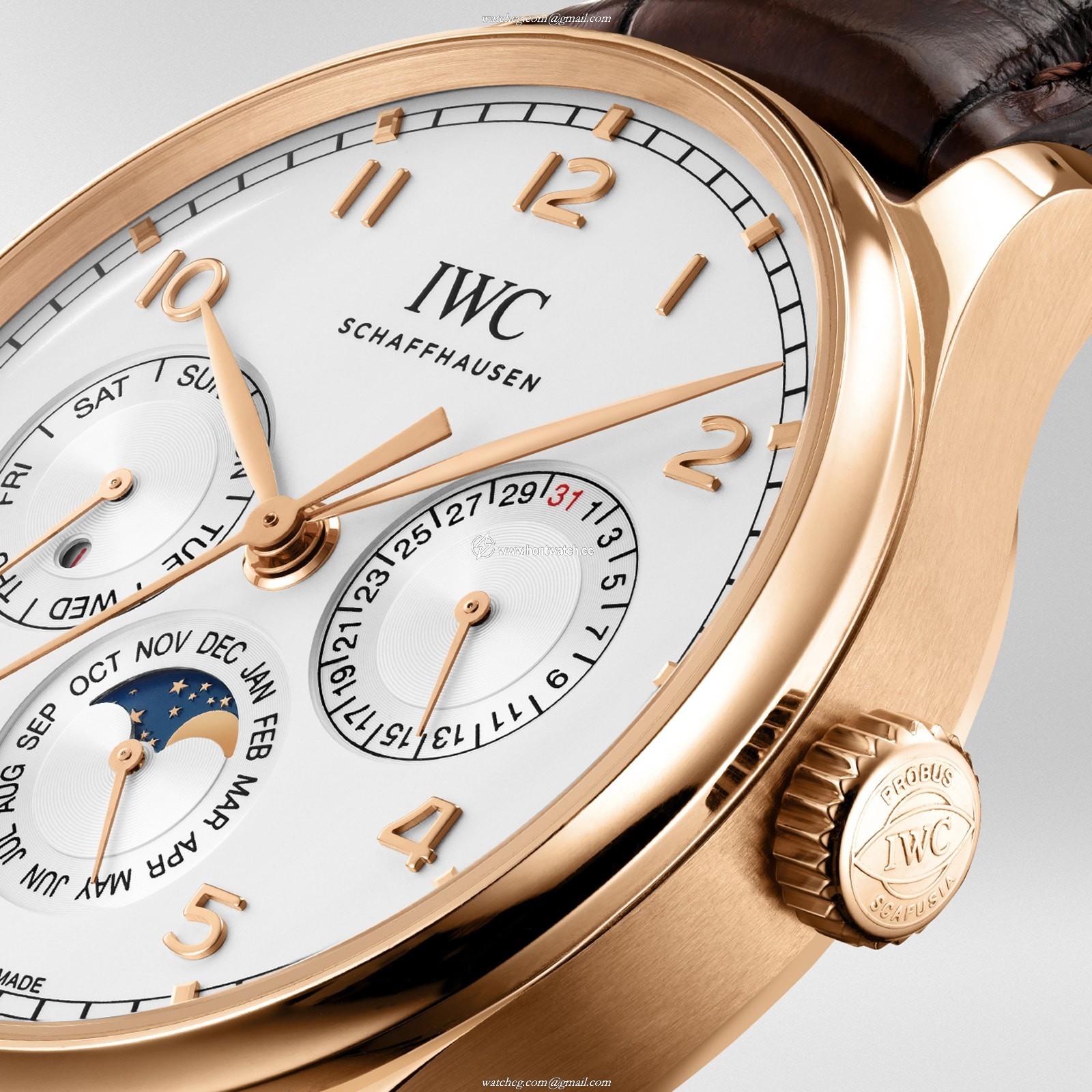 IWC Portugieser IW344202 Automatic - 18ct Rose Gold Case - Silver Perpetual Calendar - Image 2