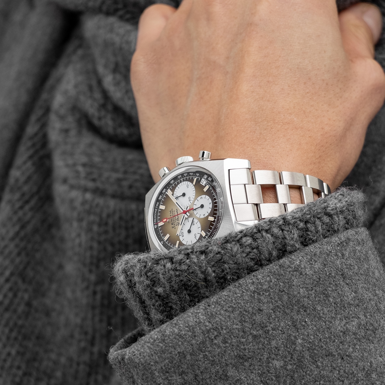 Zenith Chronomaster El Primero 37mm Automatic Brown Dial - Stainless Steel - Image 3