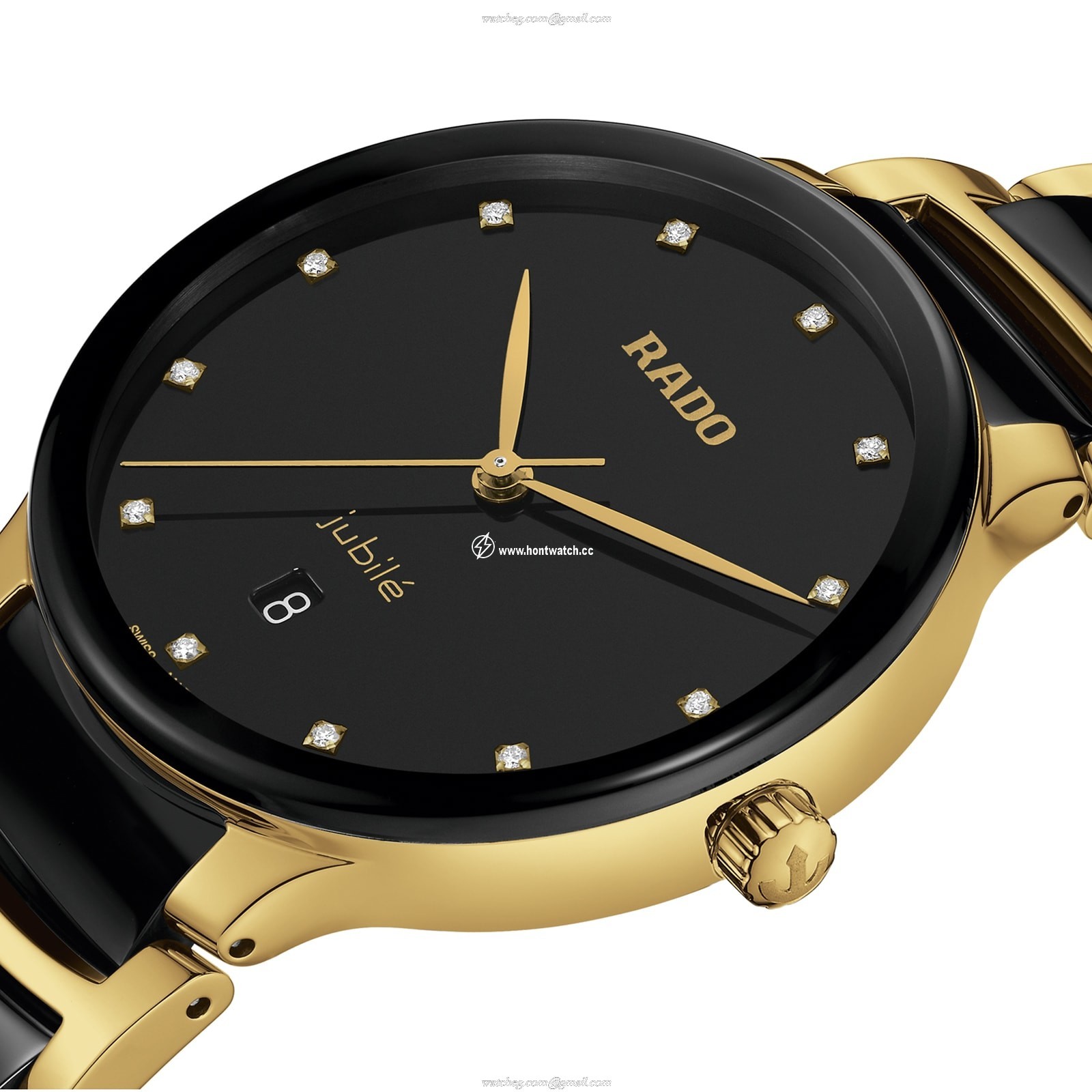 Rado Centrix R30022742 | Black Dial | Diamond Dots | 39.5mm - Image 2