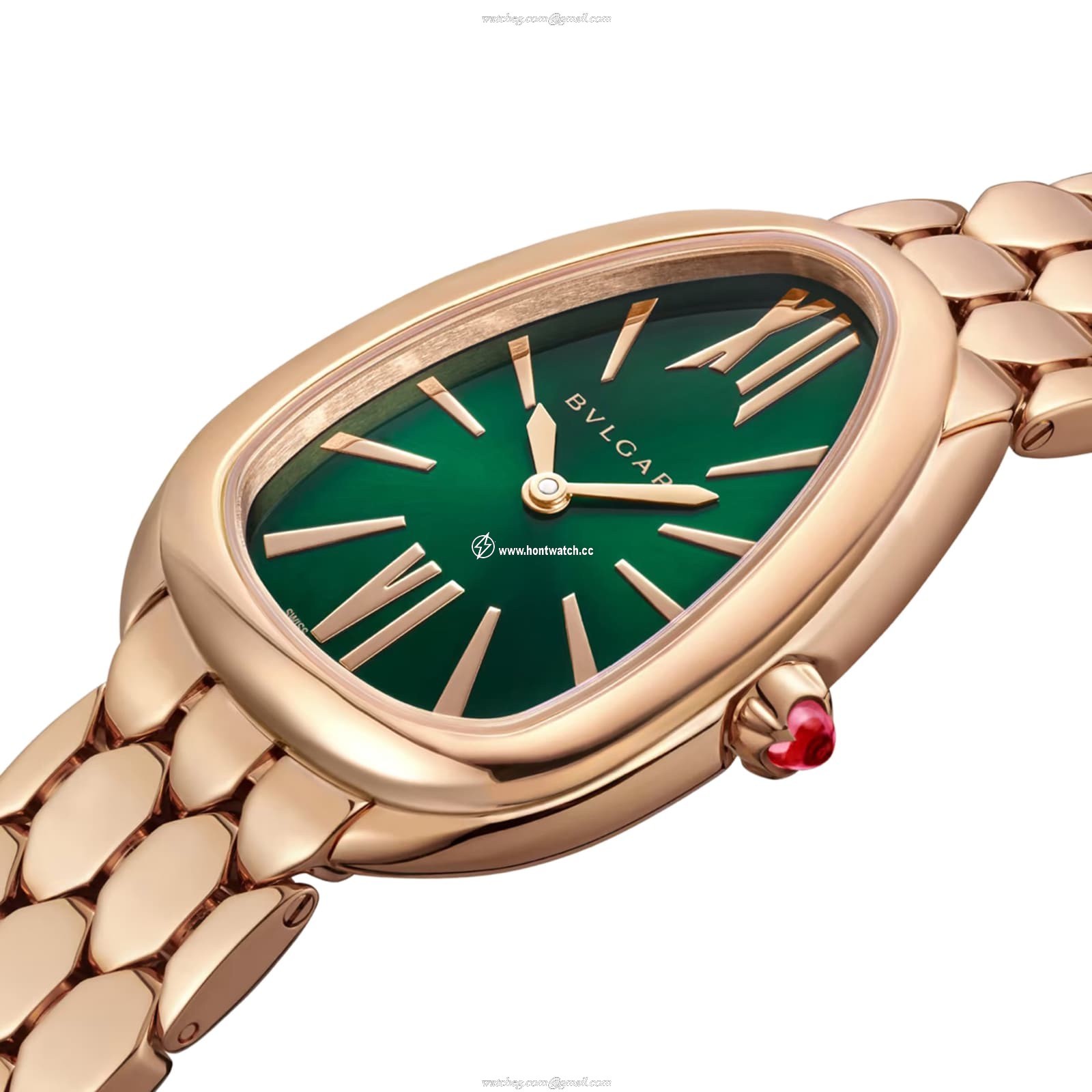Bvlgari Serpenti Seduttori 33mm Green Dial | 18ct Rose Gold Quartz Watch - Image 2