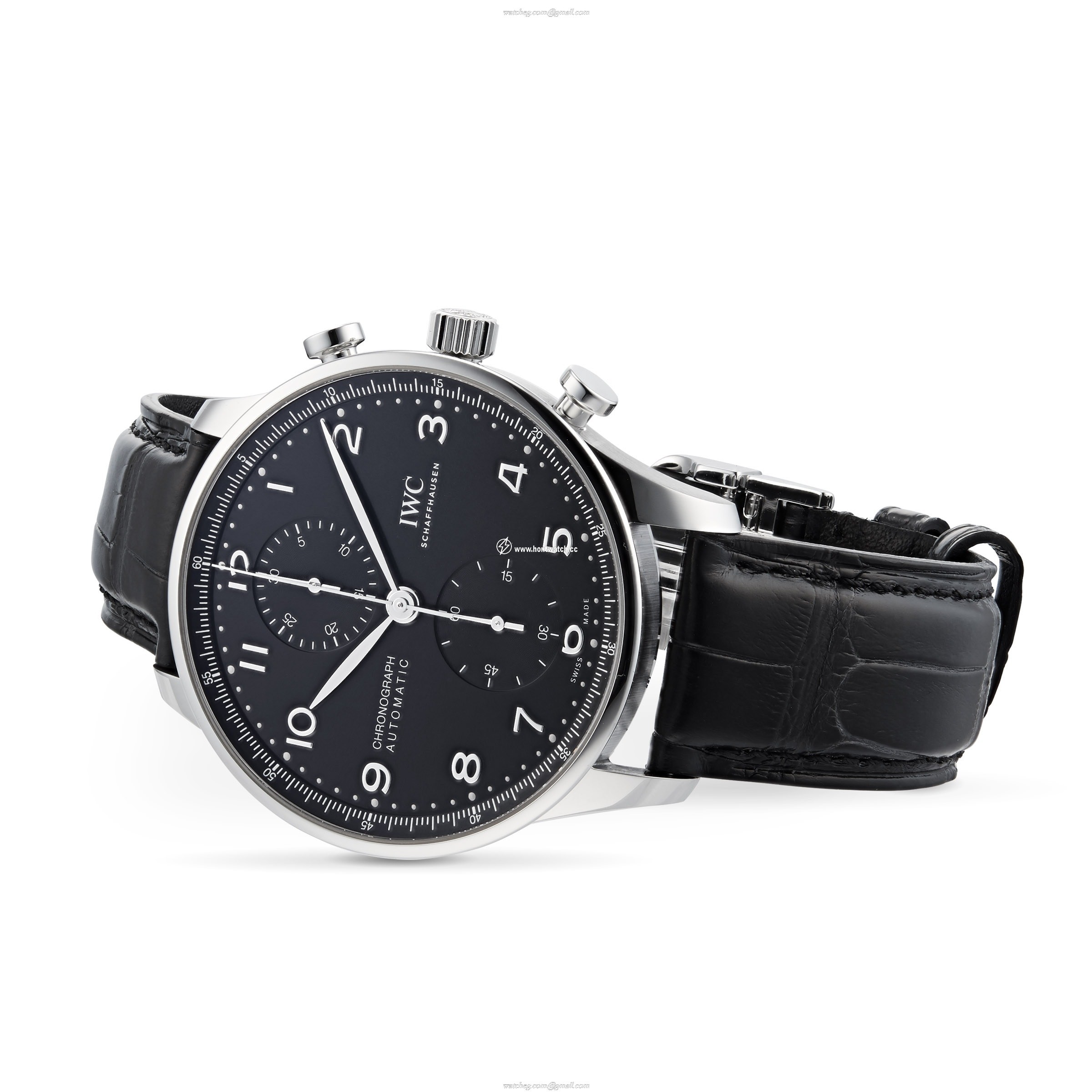 IWC Portugieser IW371609 Automatic Chronograph - 41mm Stainless Steel - Black Dial - Image 2