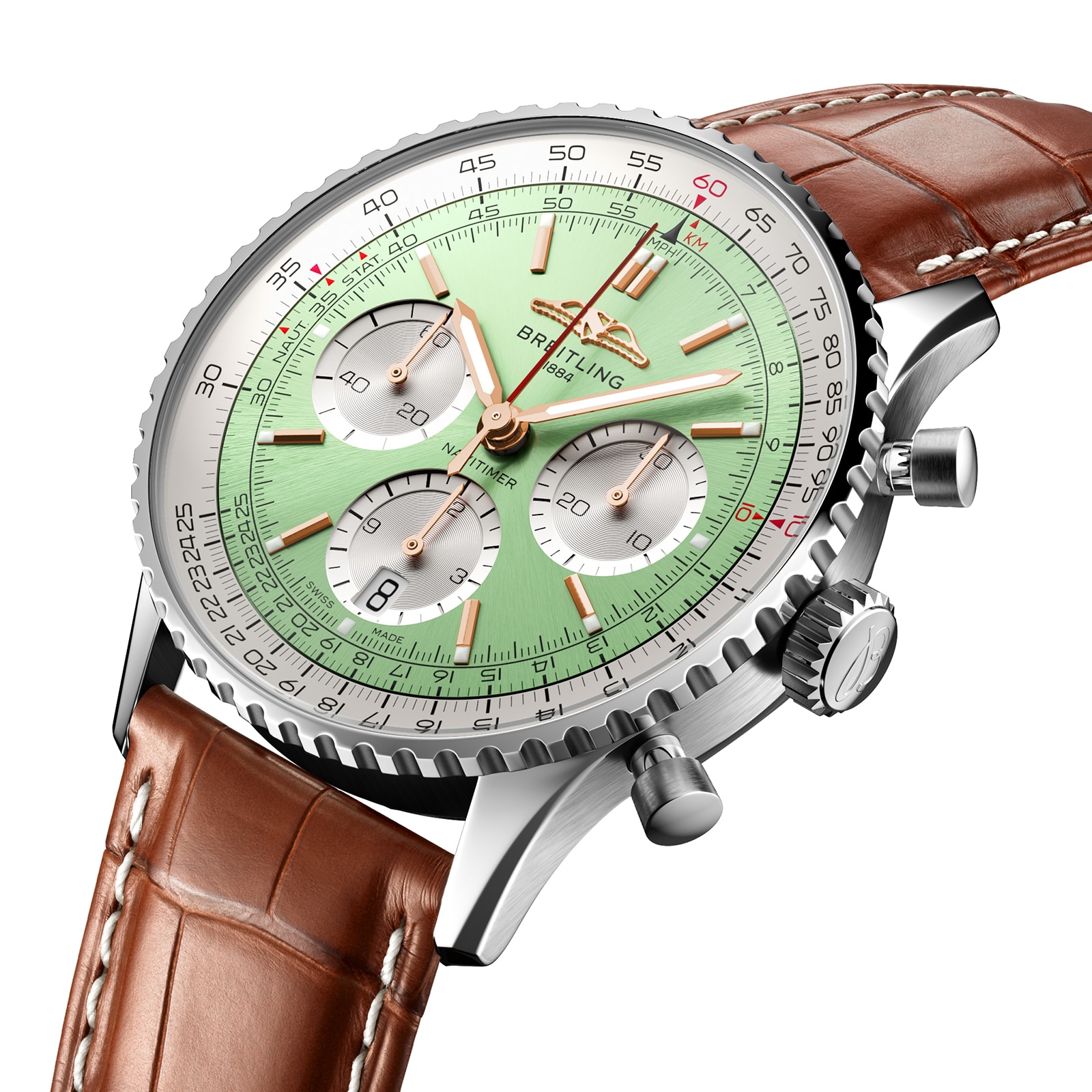 Breitling Navitimer 41mm Automatic Mint Green Dial - Stainless Steel - Image 3