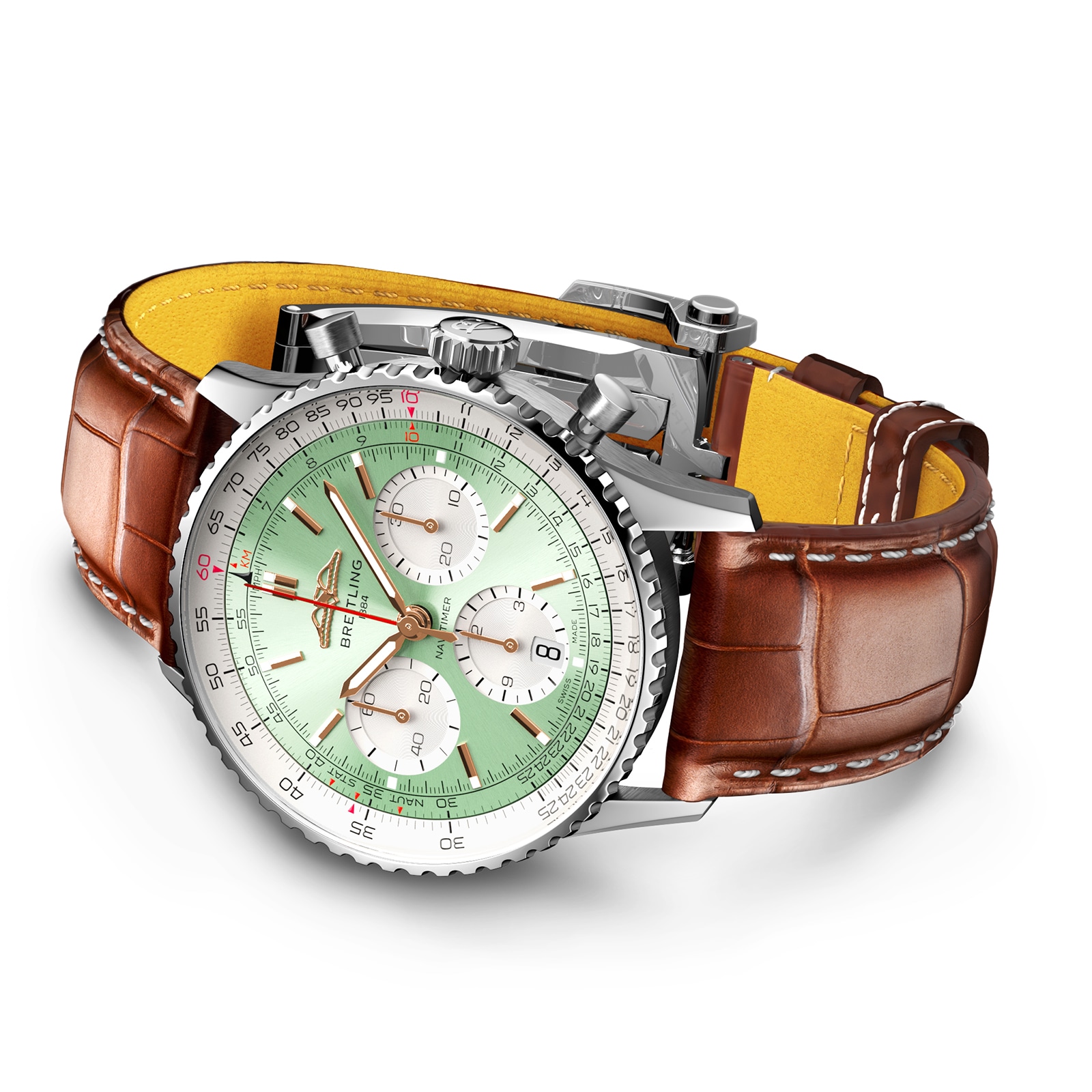 Breitling Navitimer 41mm Automatic Mint Green Dial - Stainless Steel - Image 4