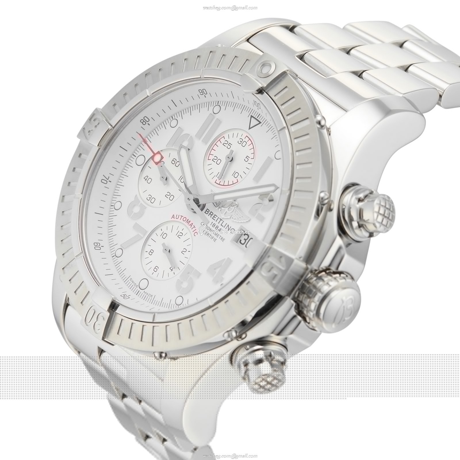 Breitling Super Avenger A13370 | 48mm Automatic | White Dial | Stainless Steel - Image 2