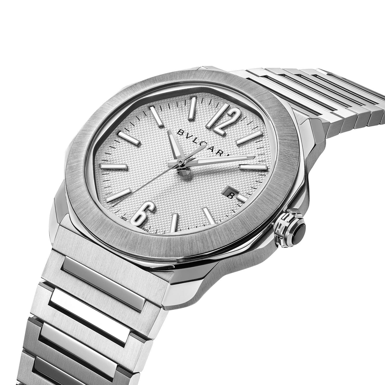 Bvlgari Octo Roma 103738 Automatic Watch - 41mm Aluminium Case - White Dial - Image 3