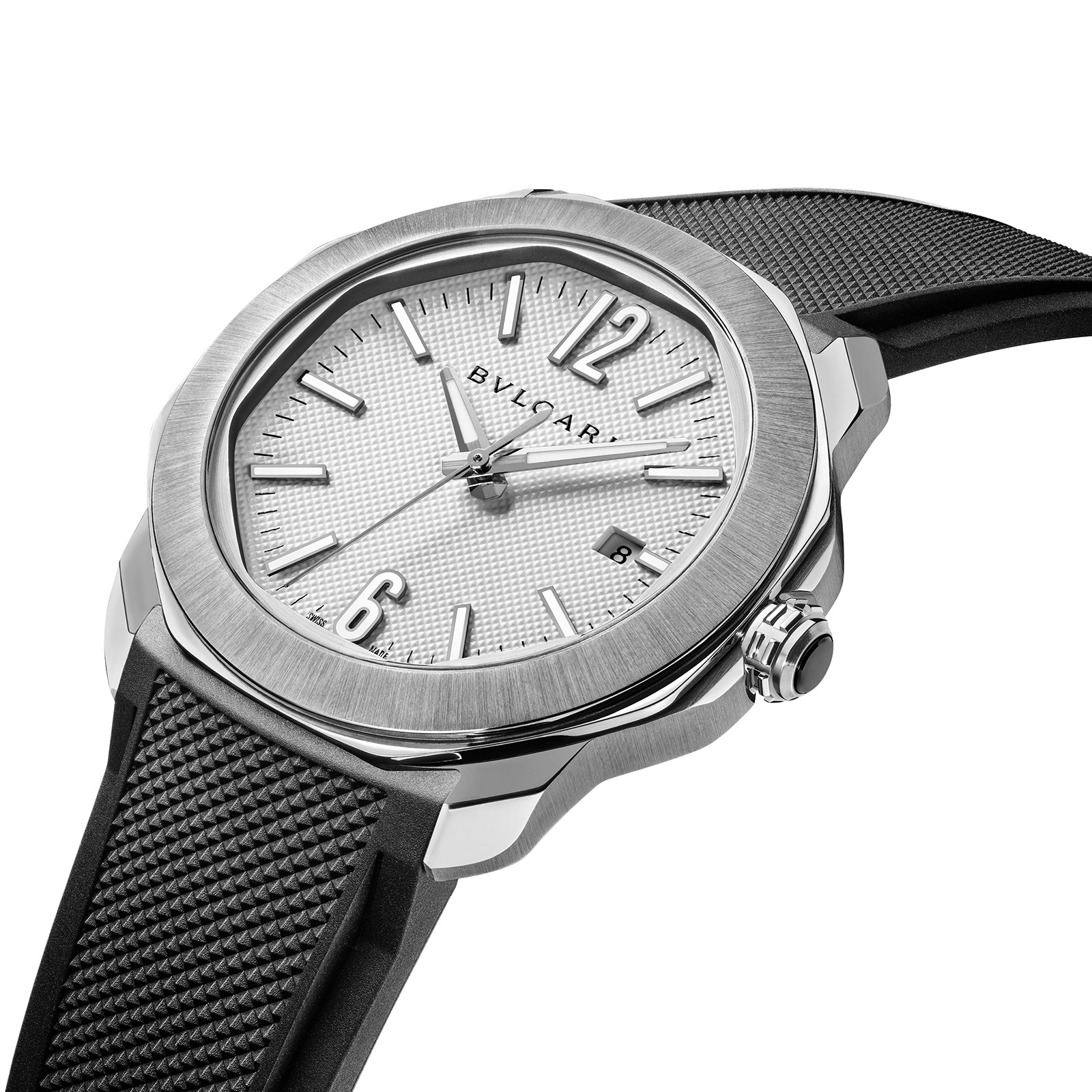 Bvlgari Octo Roma 103738 Automatic Watch - 41mm Aluminium Case - White Dial - Image 4