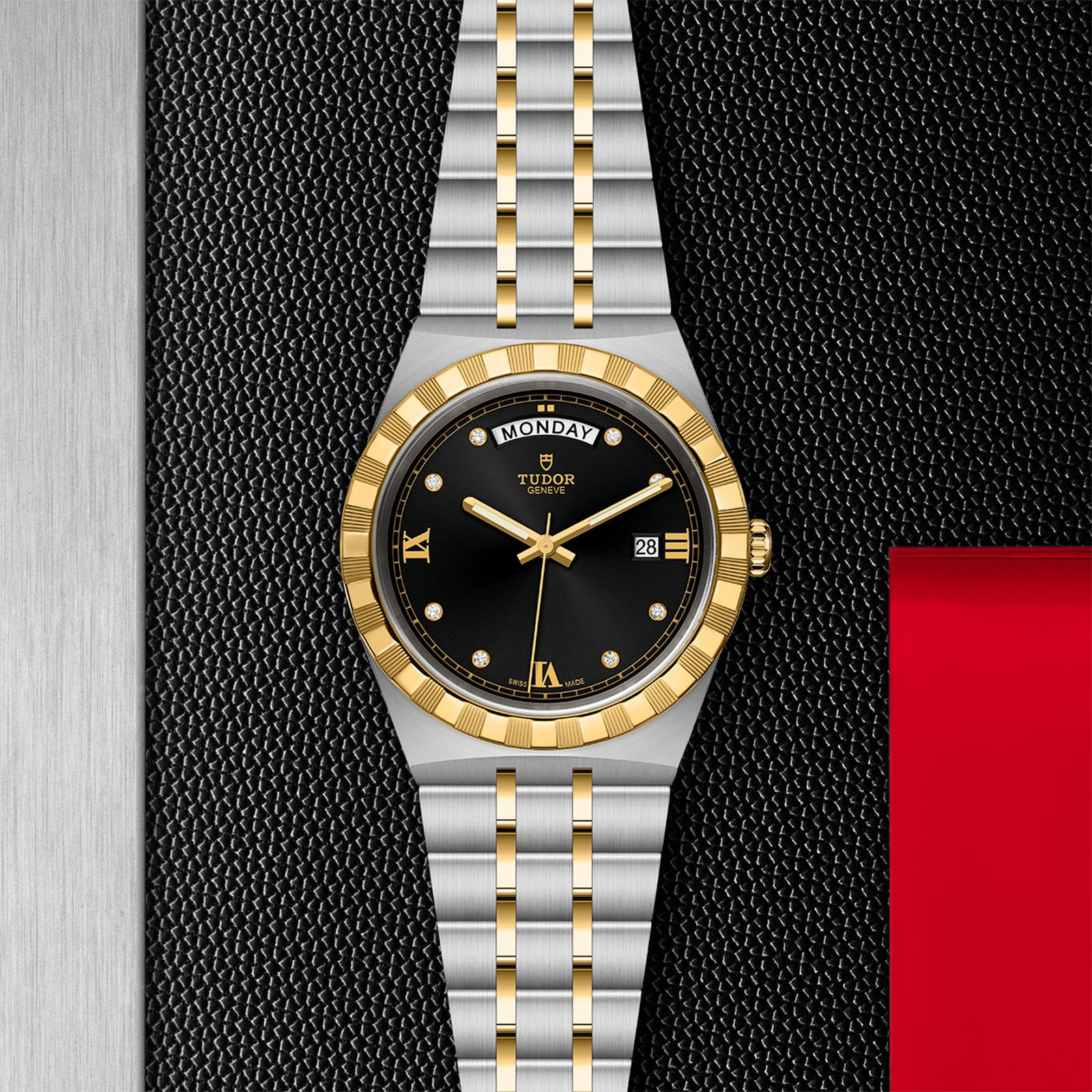 Tudor Royal M28603-0005 Automatic Watch - 41mm Black Dial - Steel & Gold - Image 3