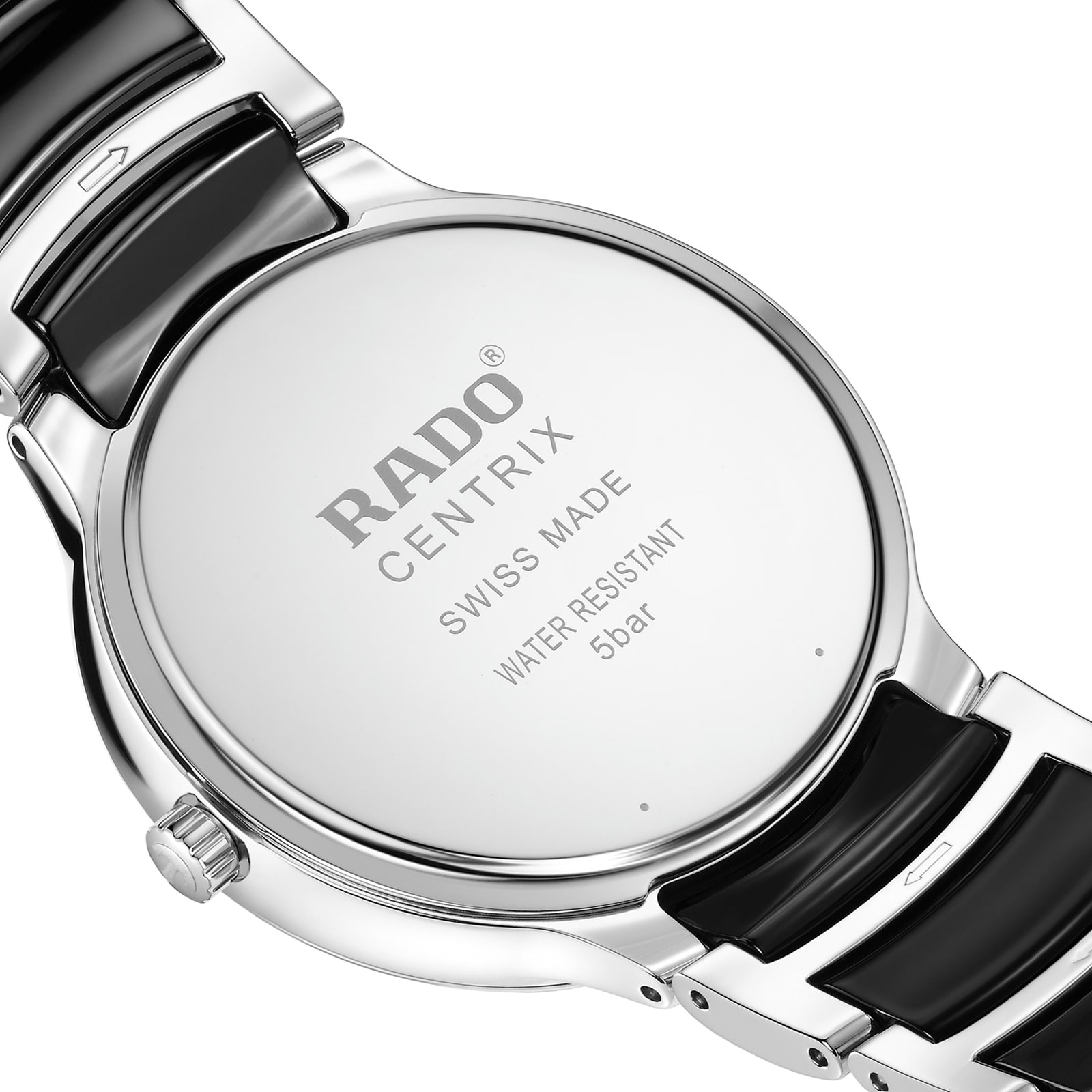 Rado Centrix R30021712 | Black Dial | Stainless Steel & Ceramic | 39.5mm - Image 4