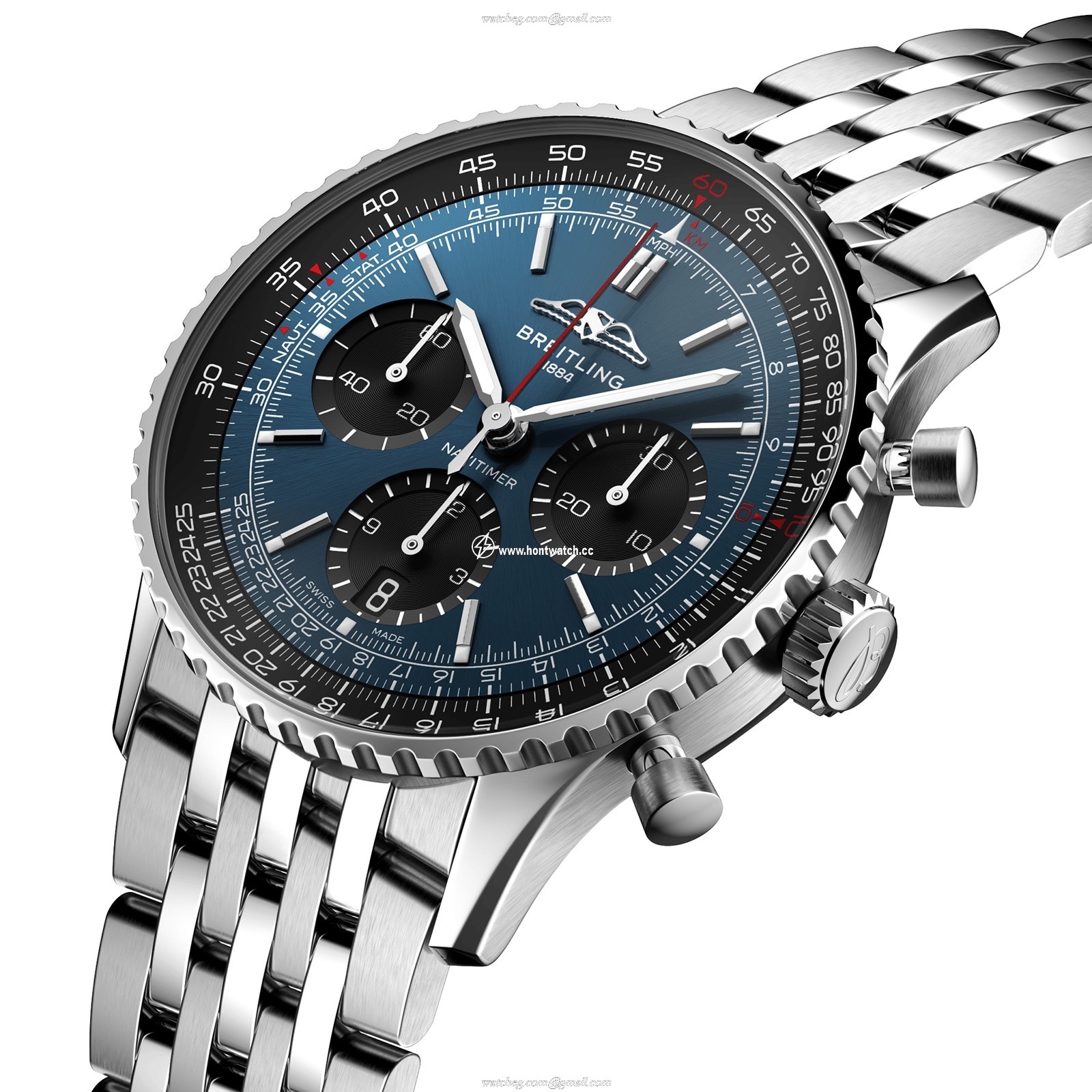 Breitling Navitimer 41mm Automatic Blue Dial Stainless Steel Watch - Image 2