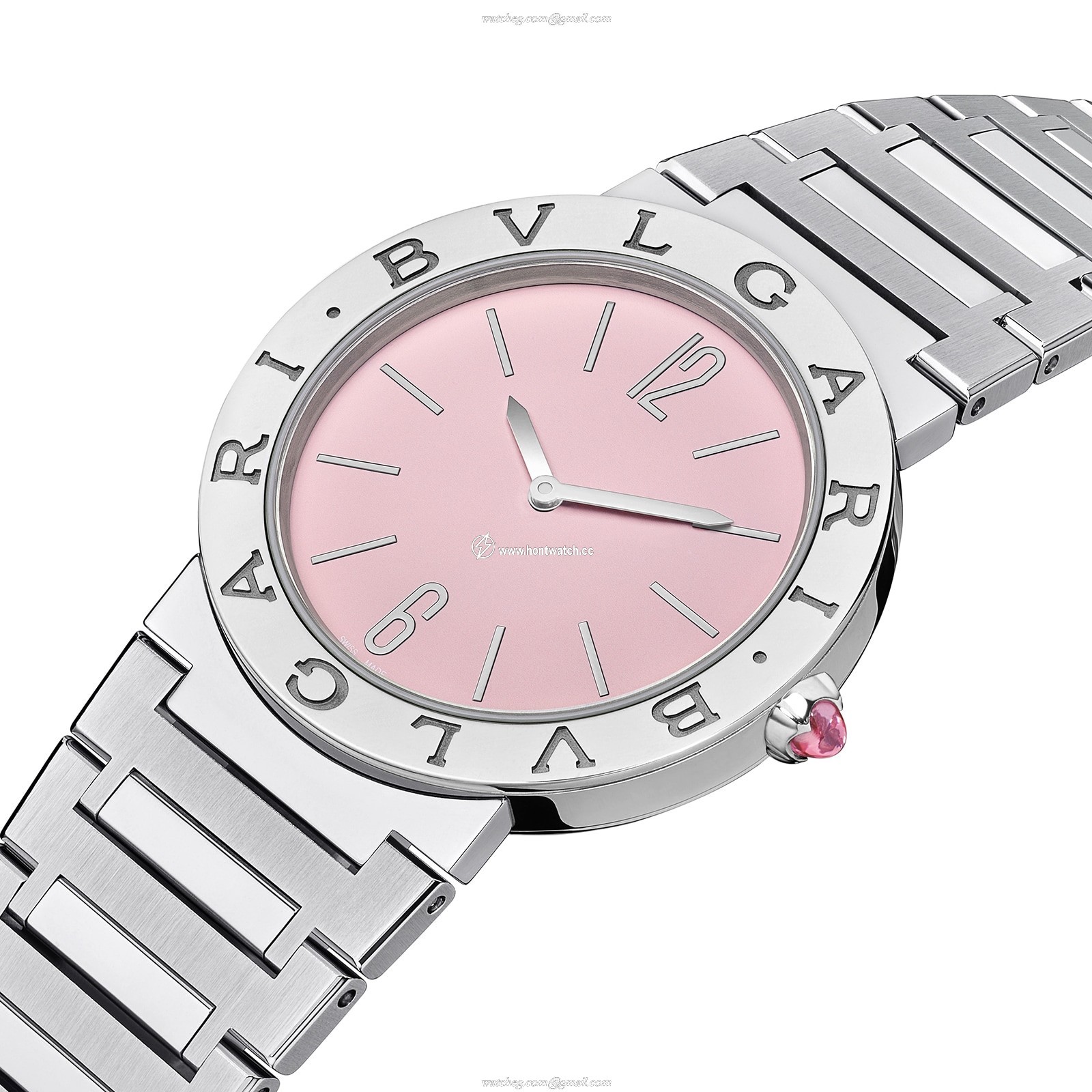 Bvlgari Bvlgari Pink Dial 33mm Quartz Watch - 18ct Rose Gold & Steel - Image 2