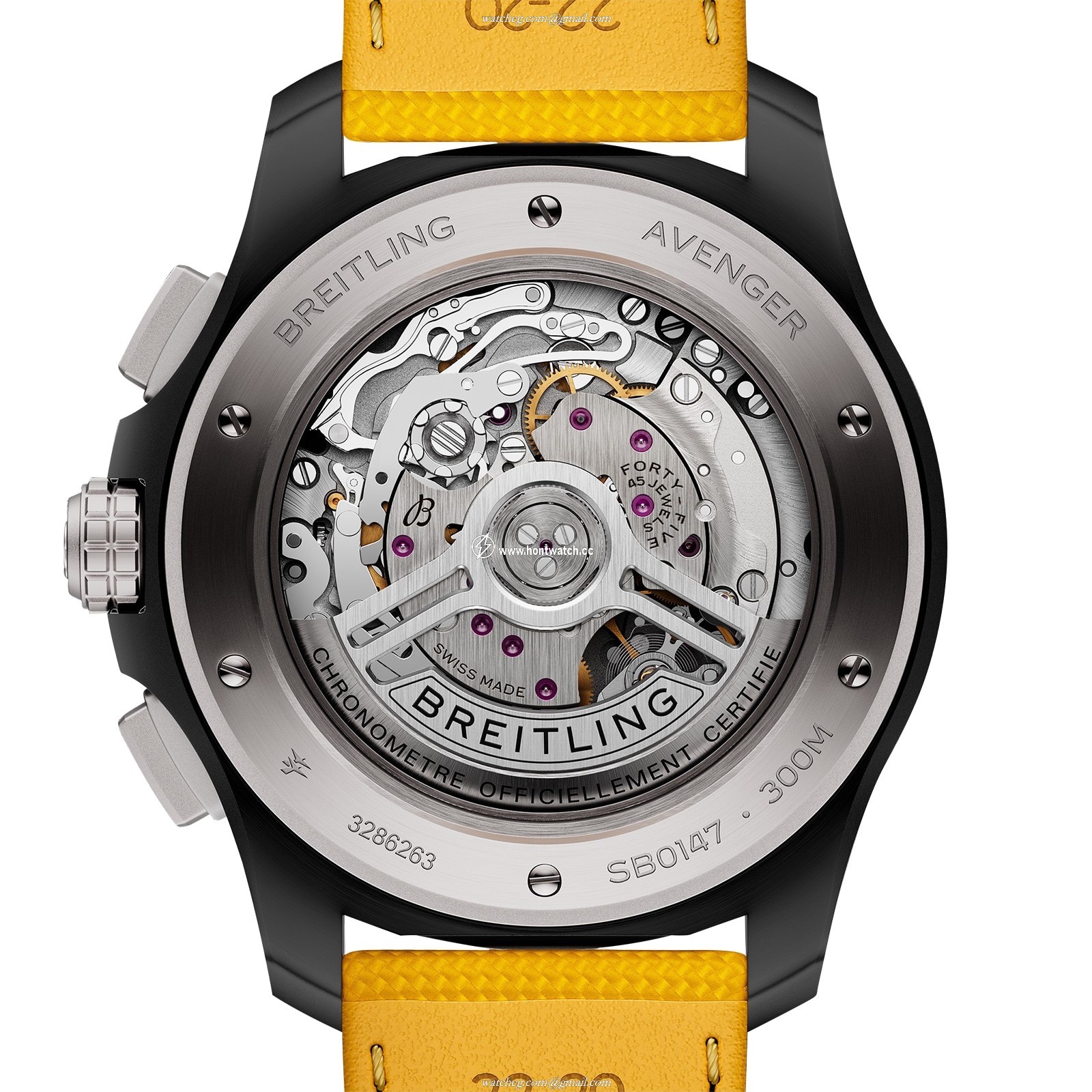 Breitling Avenger Ceramic & Titanium Automatic Yellow Watch | 44mm - Image 2