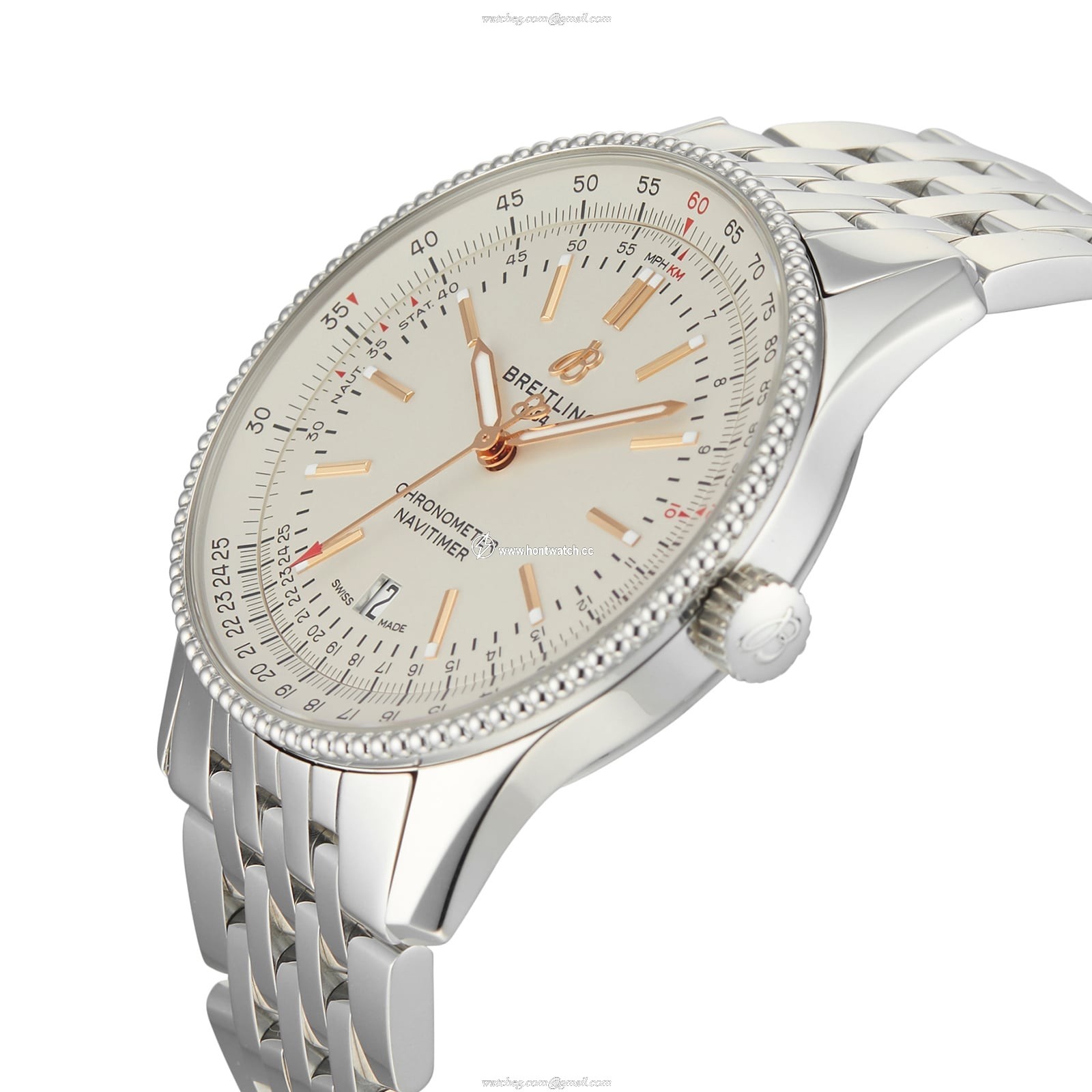 Breitling Navitimer Automatic 41mm Silver Dial - Stainless Steel Watch - Image 2