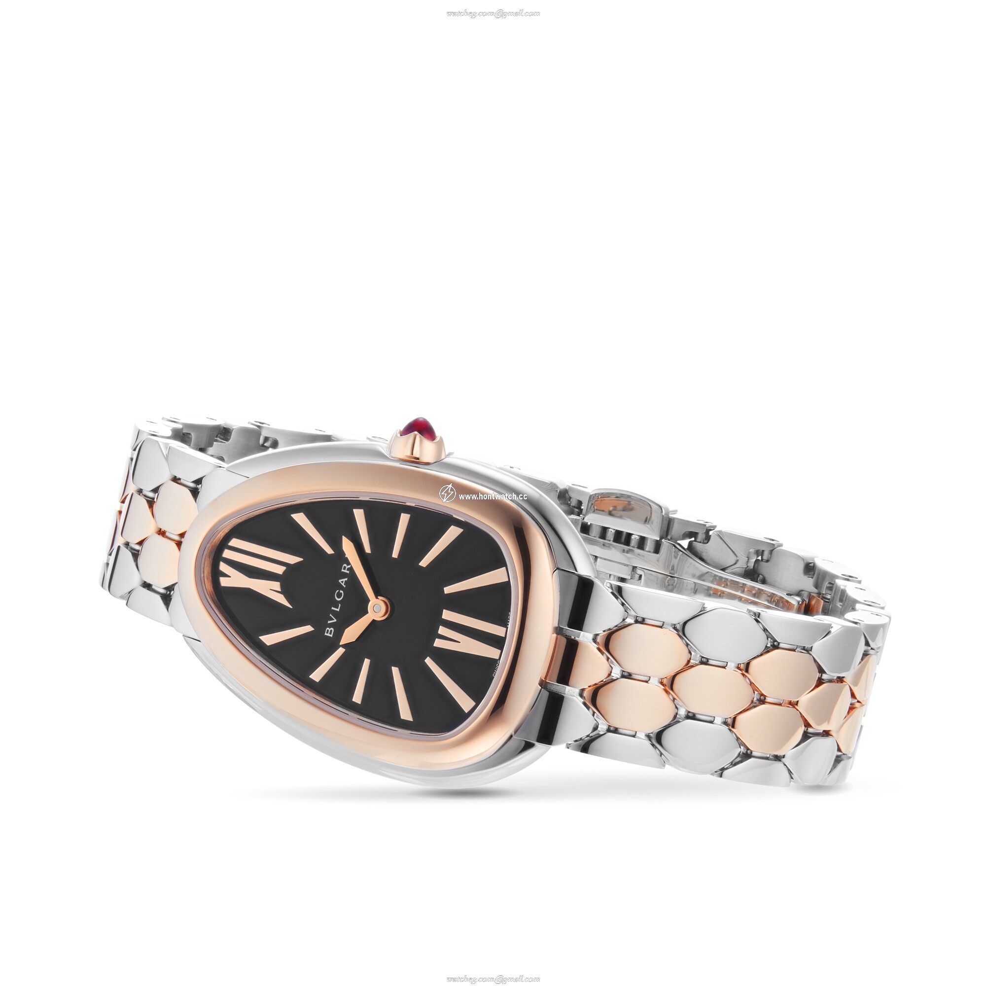 Bvlgari Serpenti Seduttori 103799 Watch | Black Dial | Stainless Steel & Gold - Image 2