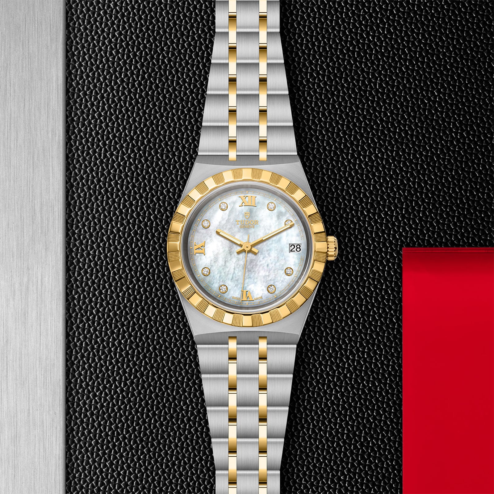 Tudor Royal 34mm Automatic Watch - White Dial & Gold Steel Bracelet - Image 3