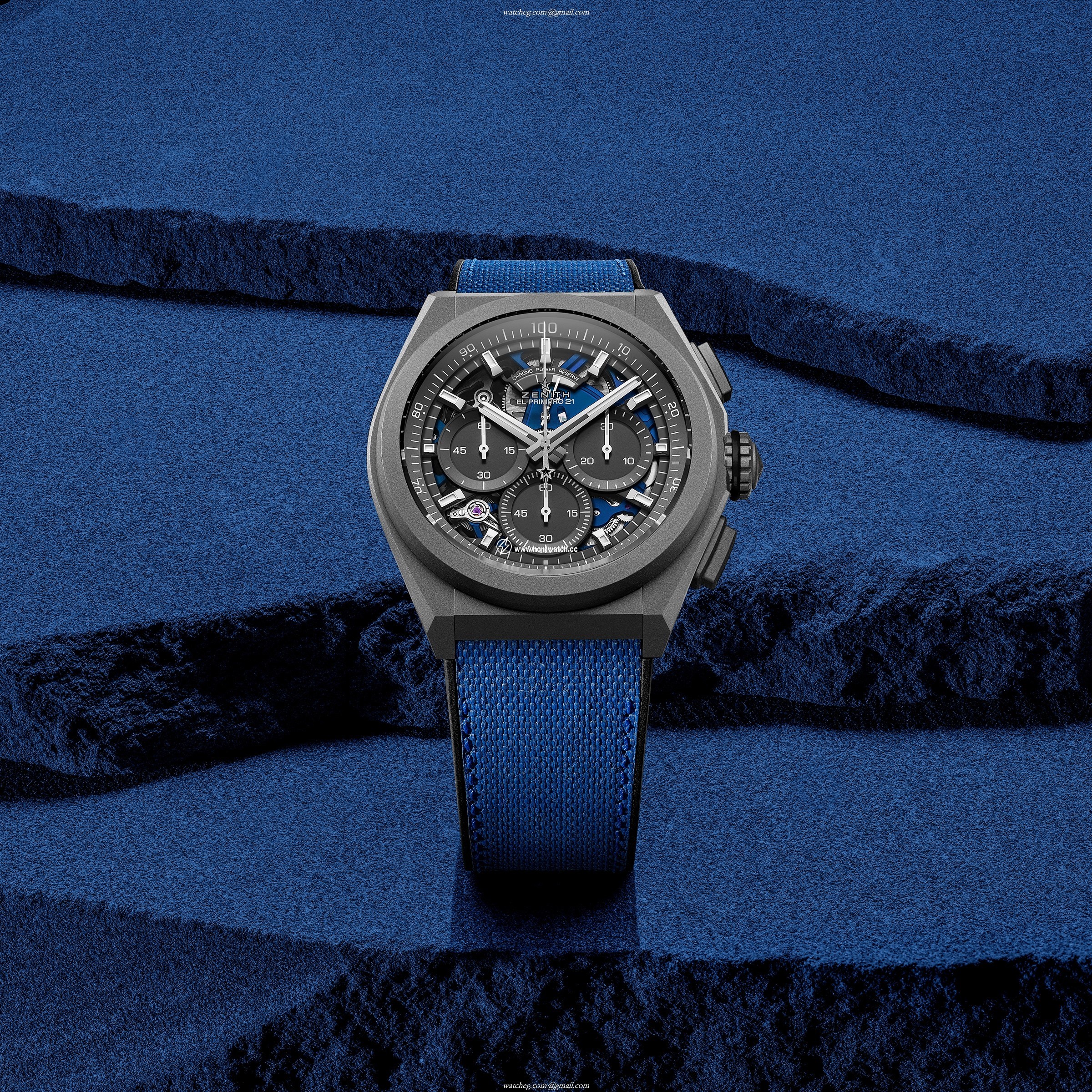 Zenith Defy Titanium Automatic Skeleton Watch - 44mm Blue Dial | Replica - Image 2