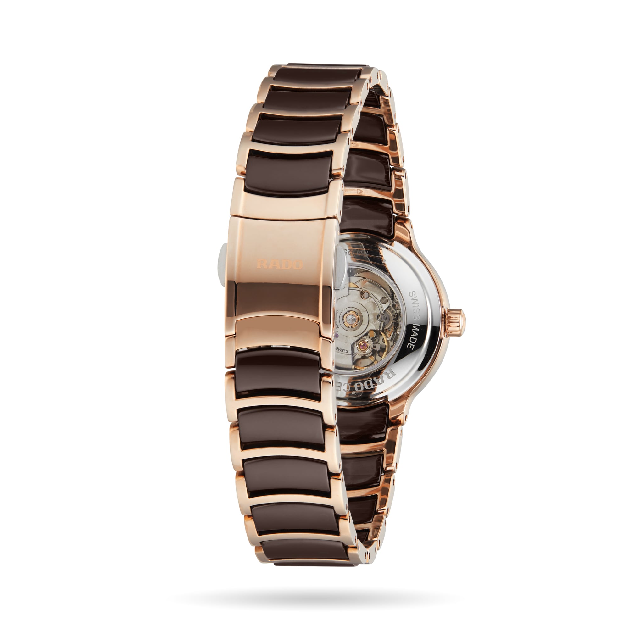 Rado Centrix R30019302 Automatic Watch - Brown Dial - Stainless Steel & Rose Gold PVD - Image 3
