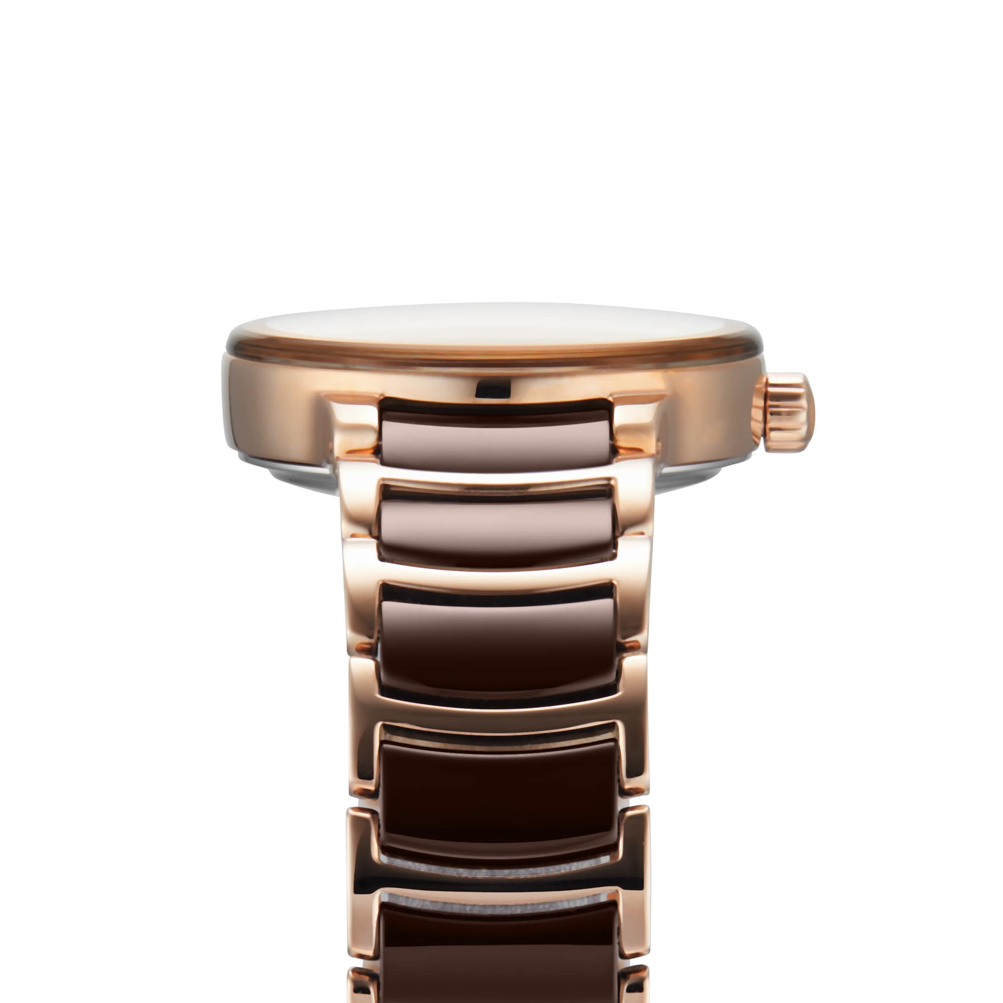 Rado Centrix R30019302 Automatic Watch - Brown Dial - Stainless Steel & Rose Gold PVD - Image 4