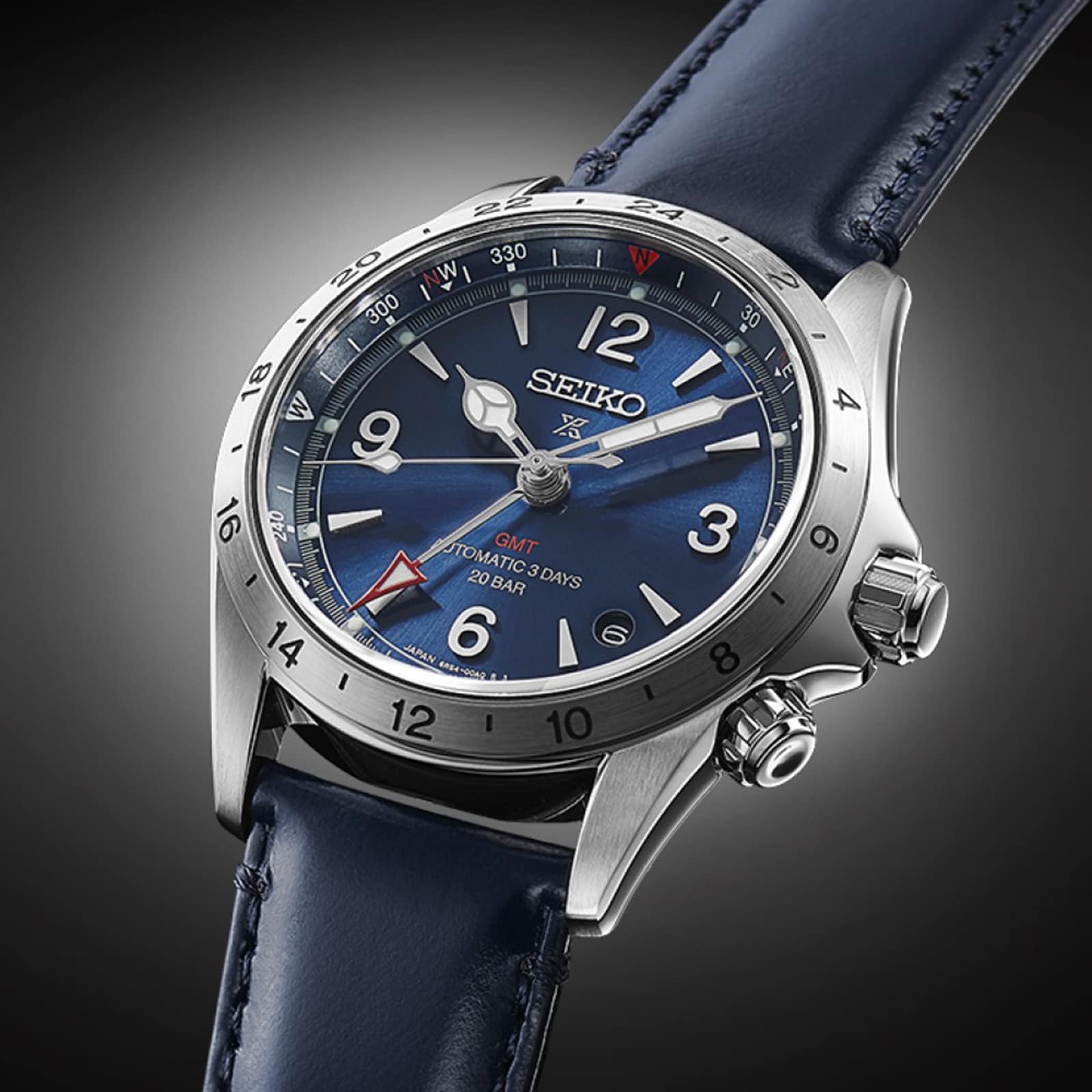 Seiko Alpinist SPB377J1 Automatic GMT Watch - Blue Dial - 39.5mm Stainless Steel - Image 3
