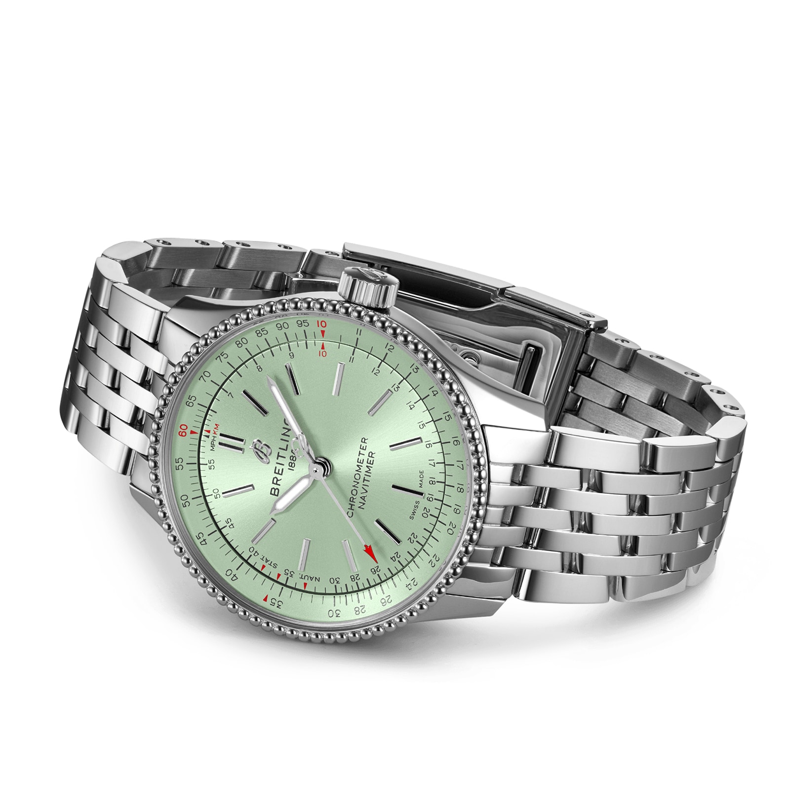 Breitling Navitimer 35 Automatic Mint Green Dial - 35mm Stainless Steel - Image 3