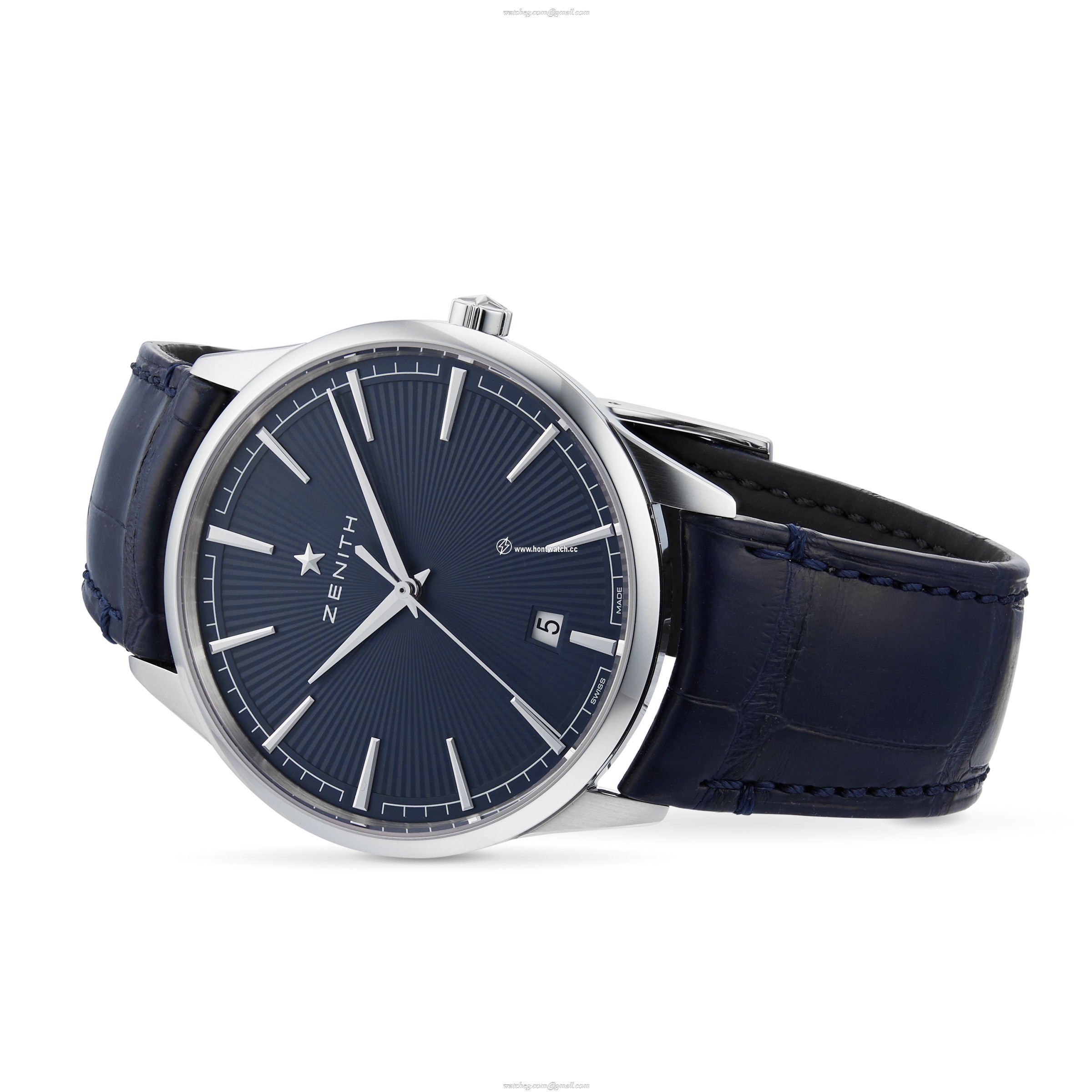 Zenith Elite 03.3100.670 Automatic Blue Dial Watch - 40.5mm Stainless Steel - Image 2
