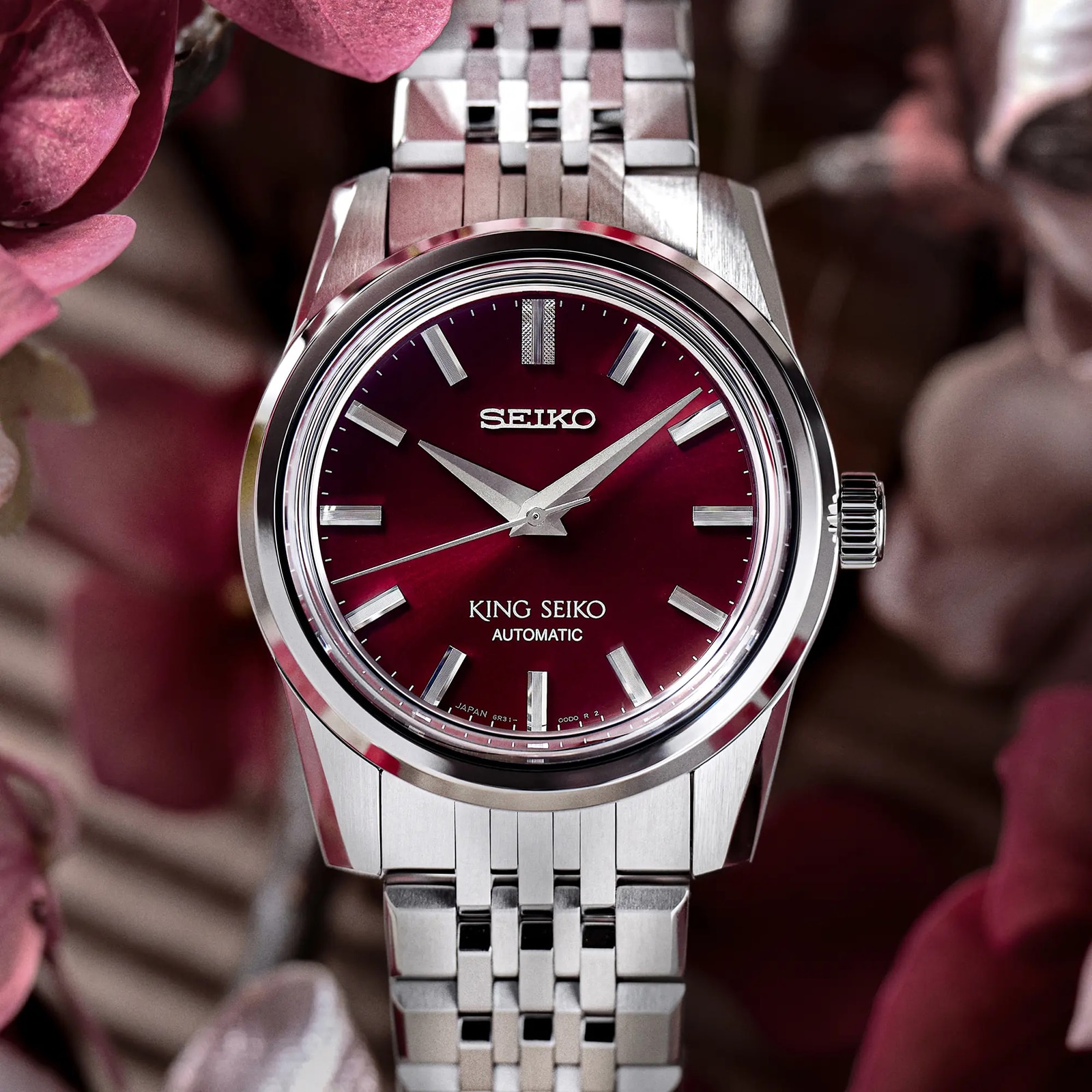 Seiko King Seiko SPB287J1 Automatic Watch - Red Dial - 37mm Stainless Steel - Image 4