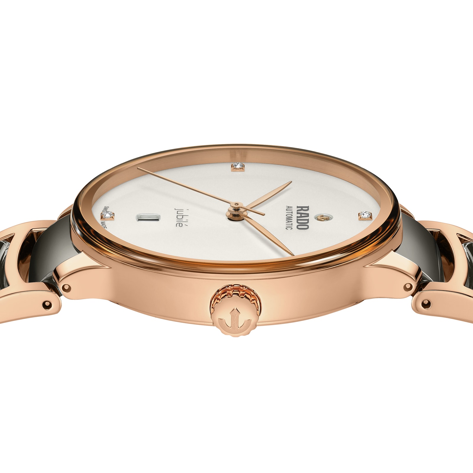 Rado Centrix Automatic Silver Dial | 39.5mm Stainless Steel & Rose Gold - Image 3