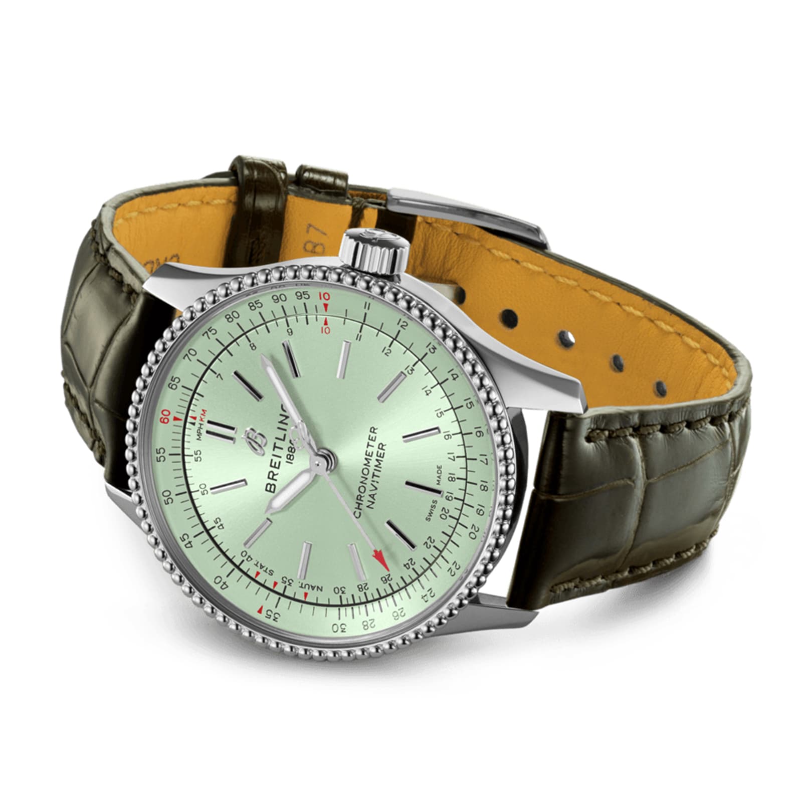 Breitling Navitimer 35mm Automatic Green Dial - Stainless Steel Watch - Image 3