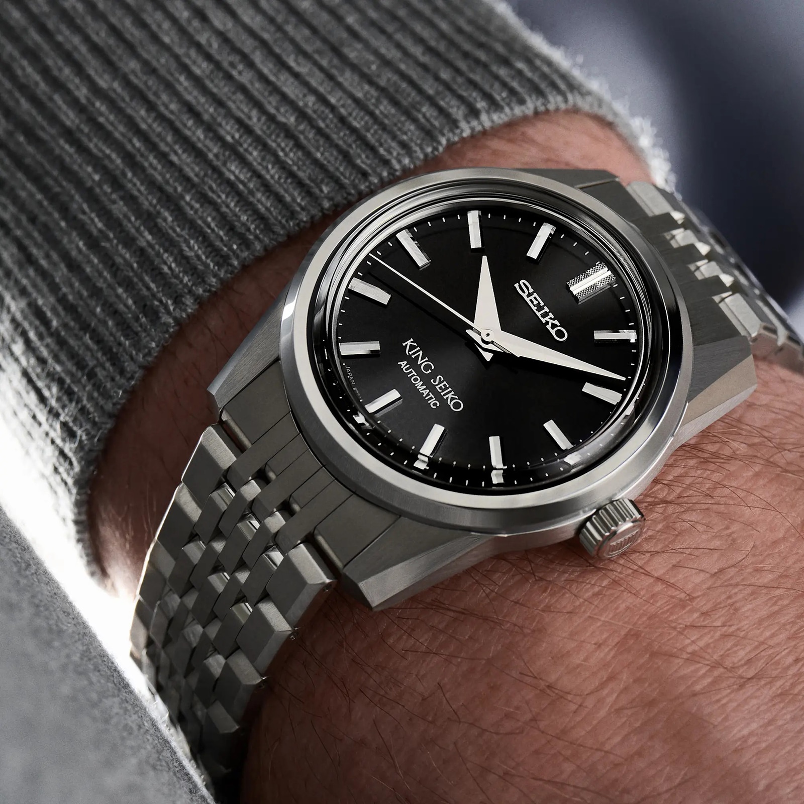 Seiko King Seiko SPB283J1 Automatic Watch - 37mm Black Dial - Stainless Steel - Image 4