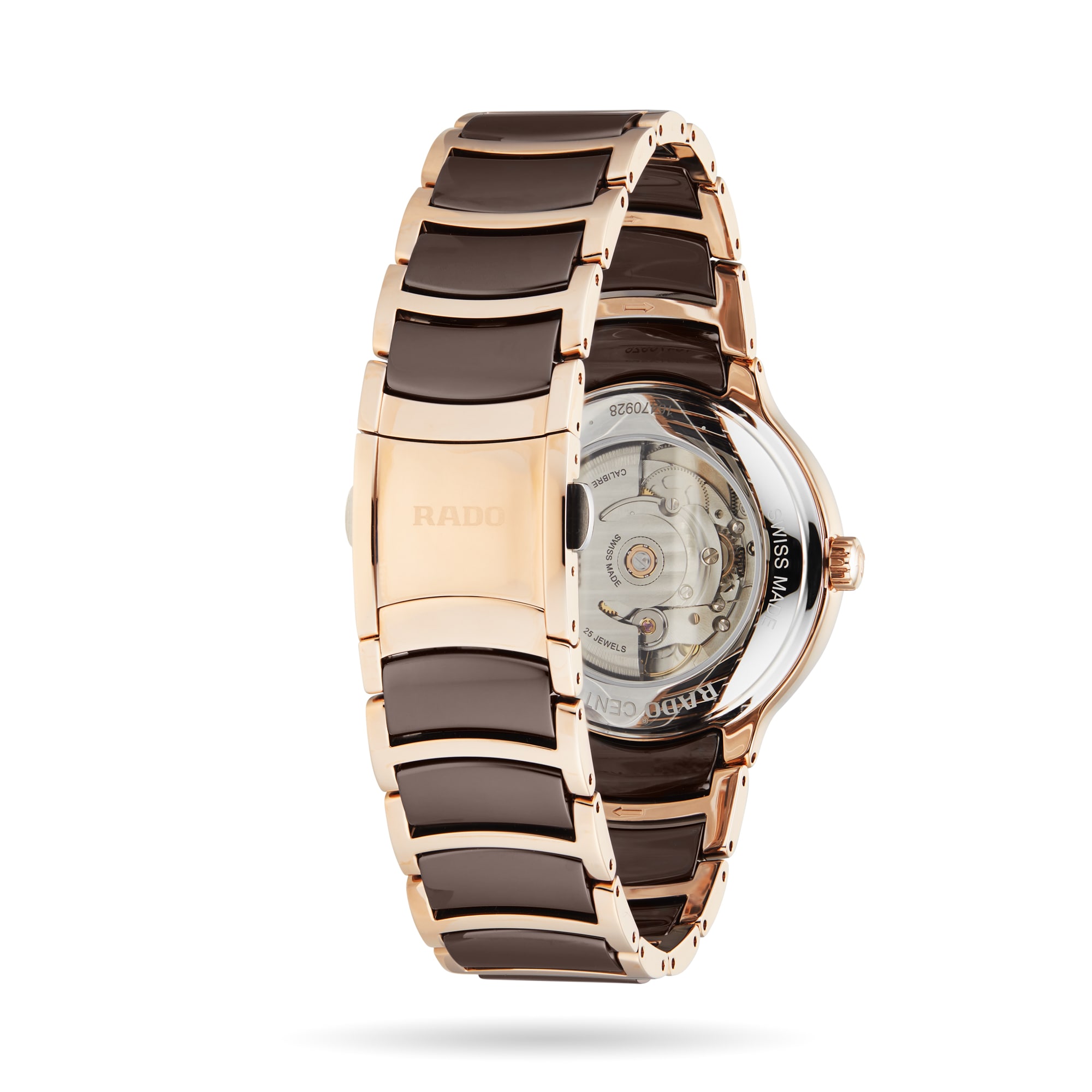 Rado Centrix R30017712 Automatic Watch - Brown Dial - Stainless Steel & Rose Gold PVD - Image 3