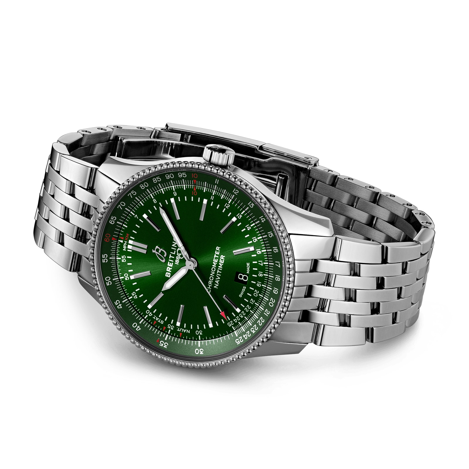 Breitling Navitimer 41 Automatic Green Dial - Stainless Steel Watch - Image 3