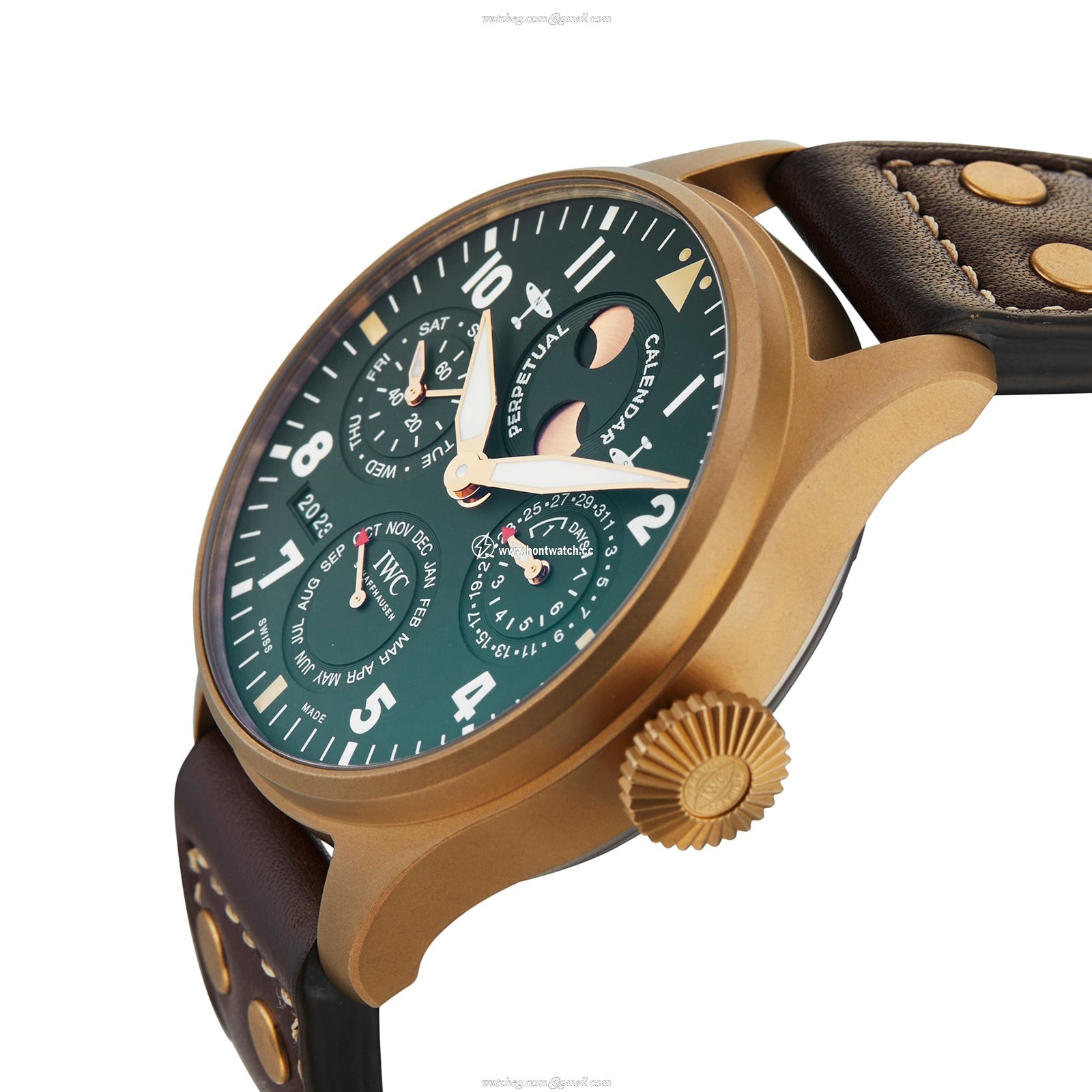 IWC Big Pilots IW503601 Bronze 46mm Automatic Green Dial Replica Watch - Image 2