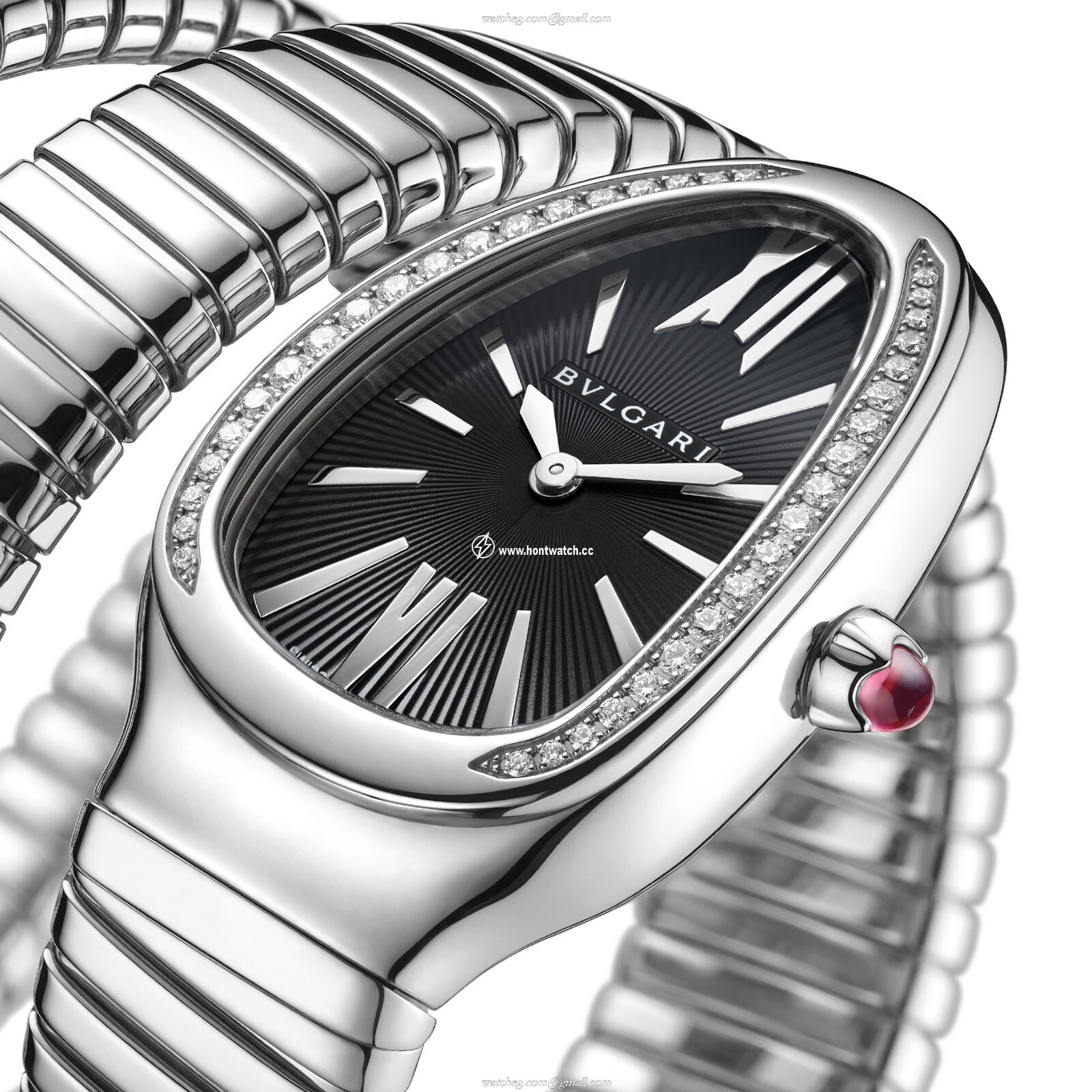 Bvlgari Serpenti 103433 Replica Watch - 35mm Stainless Steel Quartz Black Dial - Image 2