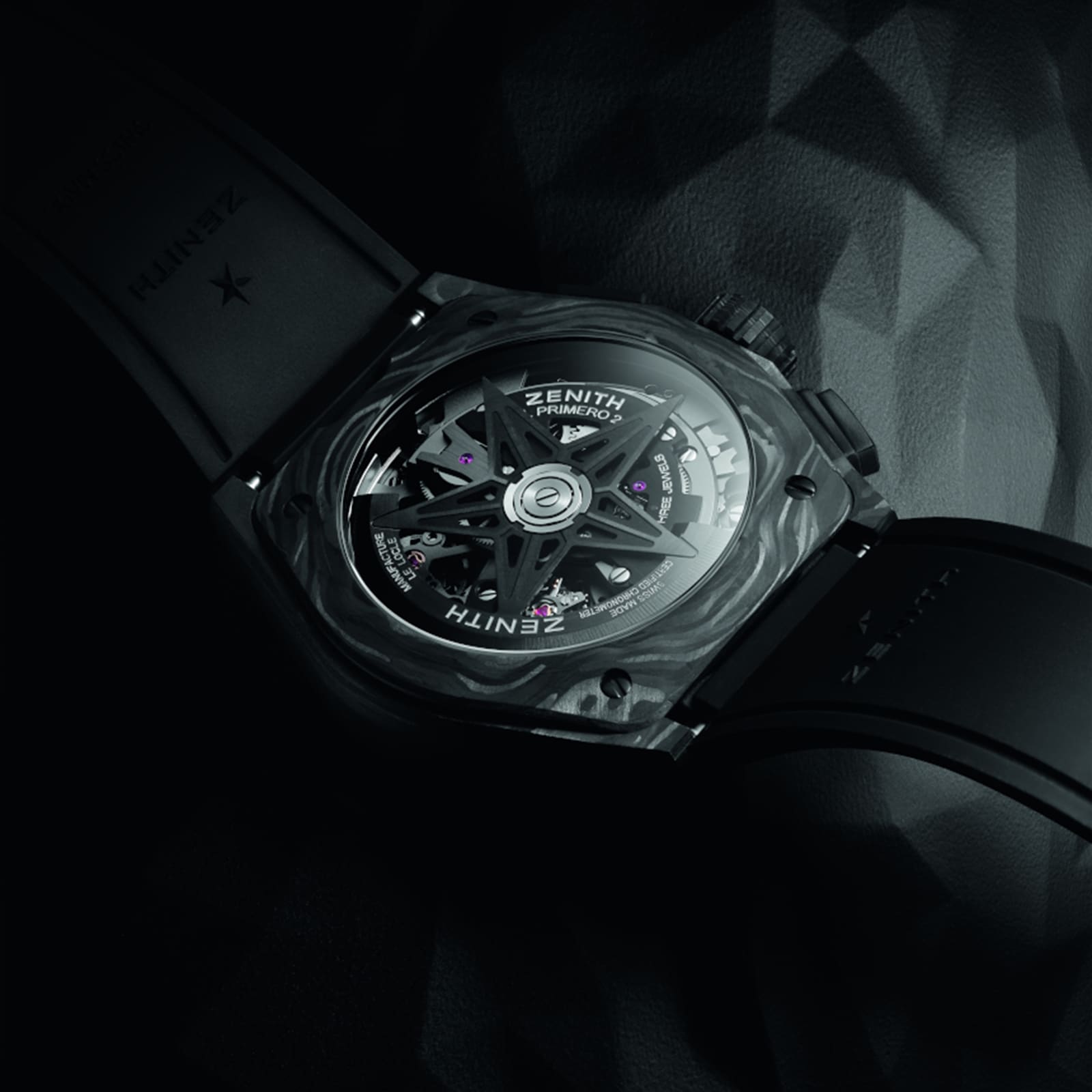 Zenith Defy Forged Carbon Manual Winding Blue Watch - 44mm Case | Replica - Image 3