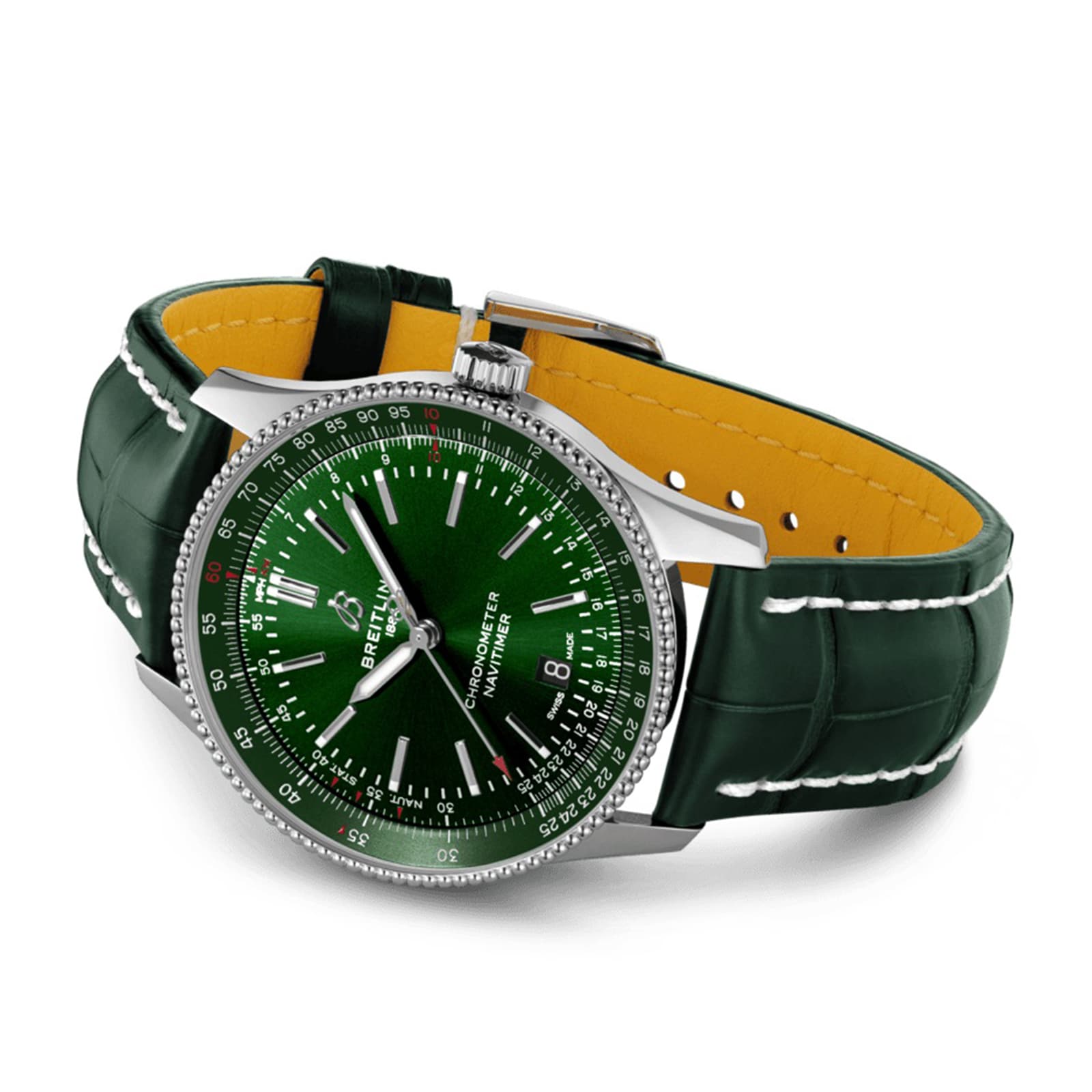 Breitling Navitimer 41mm Automatic Green Dial Stainless Steel Watch - Image 3