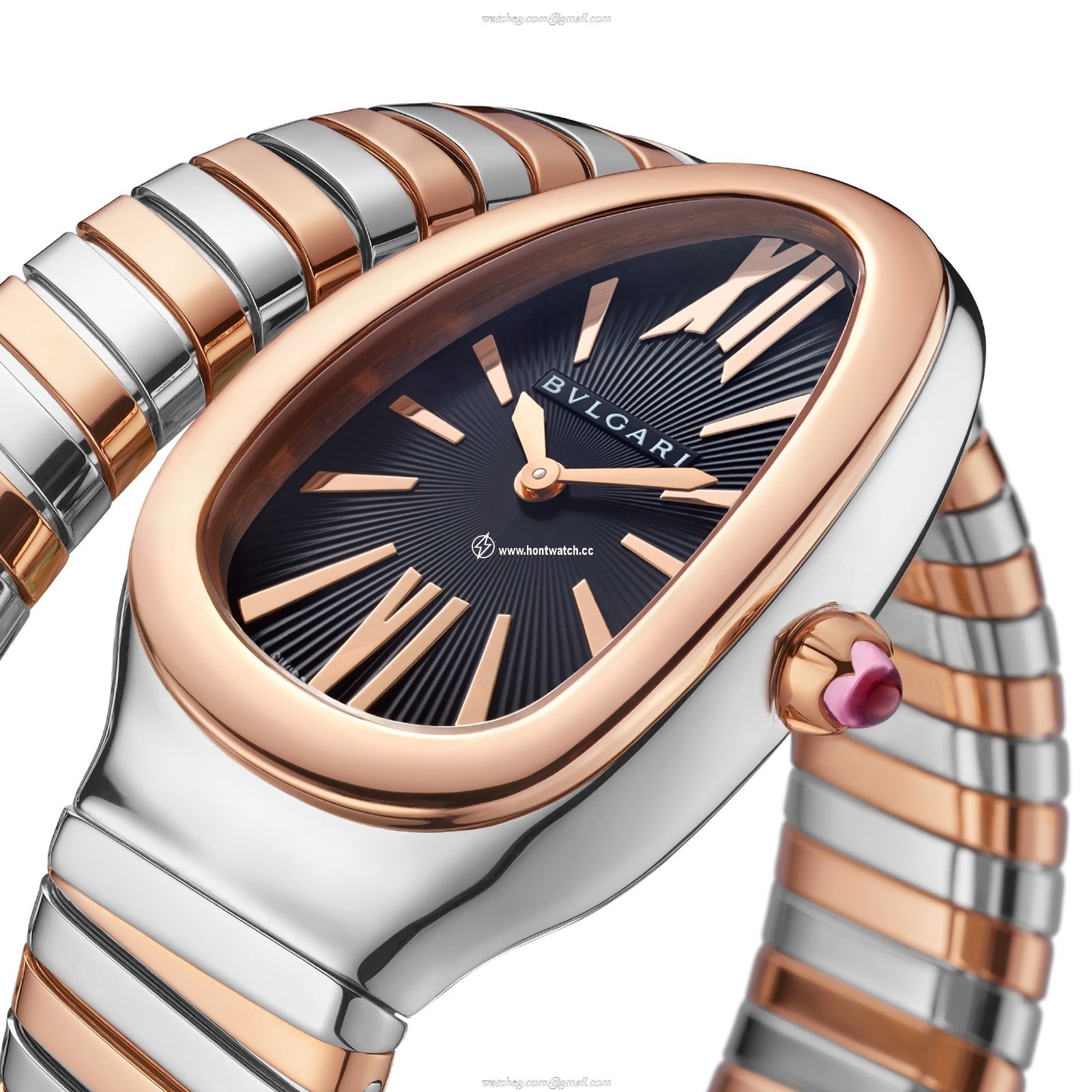Bvlgari Serpenti 102123 Replica Watch - Black Dial, Steel & Gold, 35mm - Image 2