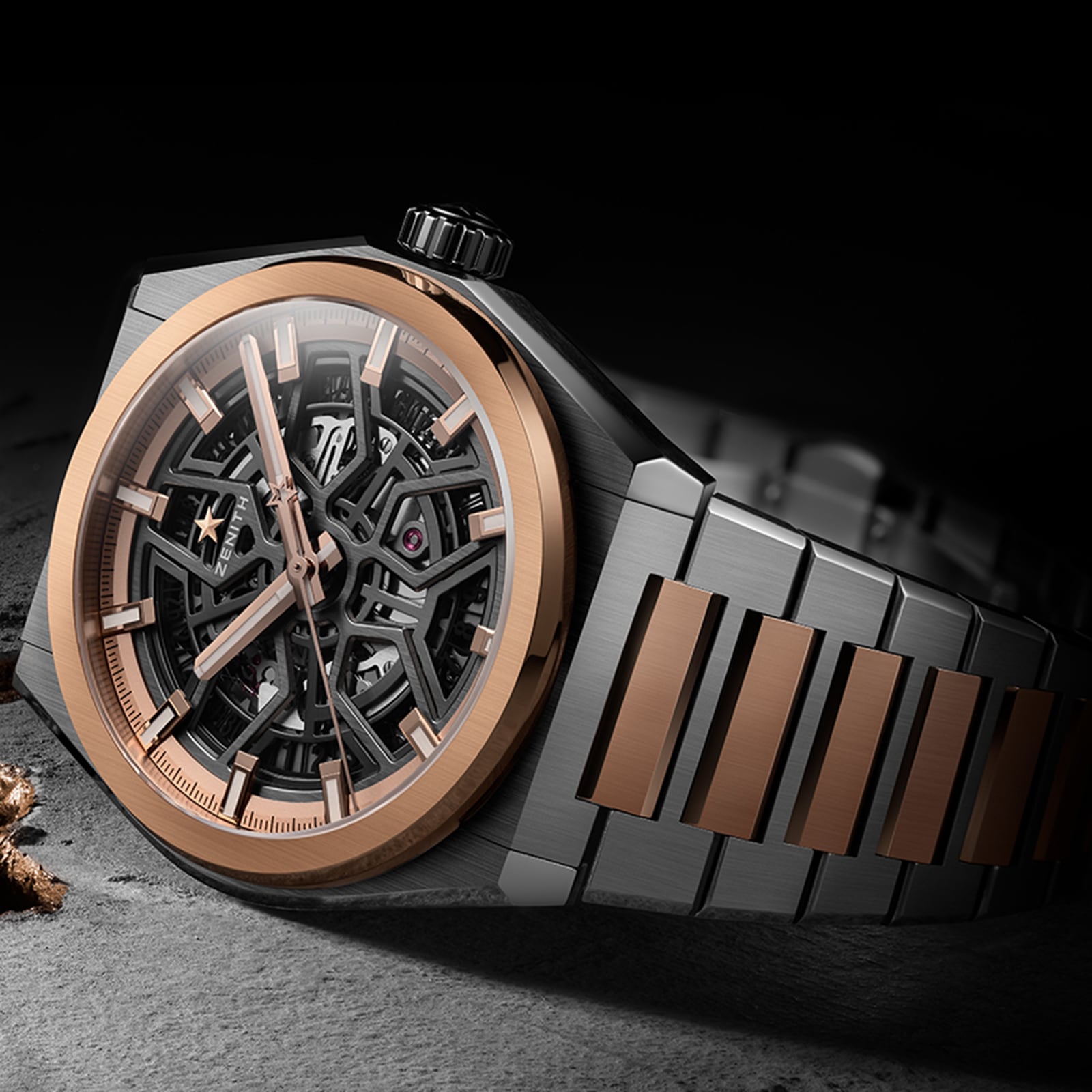 Zenith Defy Classic 41mm Titanium & Gold Automatic Grey Watch | 100M Water Resistant - Image 3