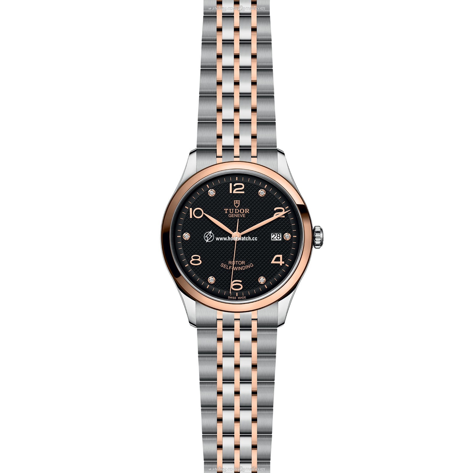 Tudor 1926 M91551-0004 Automatic Watch - 39mm Black Dial - Steel & Gold - Image 2